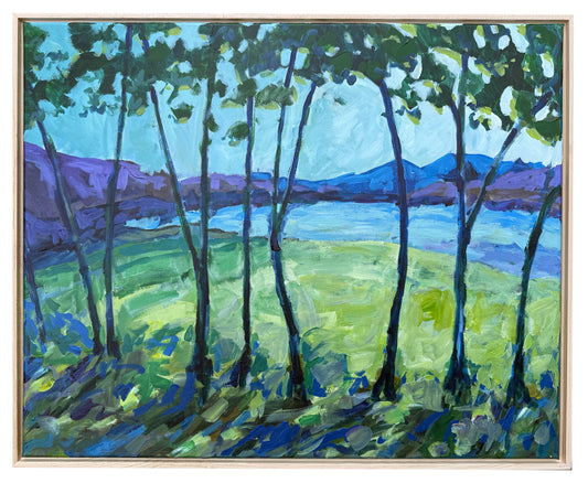 Such Great Heights - Abstract Landscape Painting - 31x25 inches