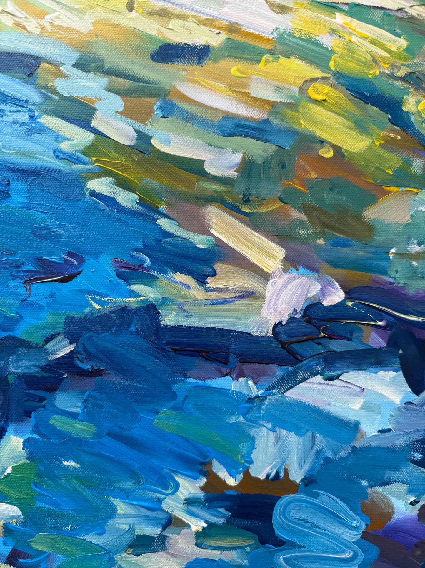 Swept Away - Abstract Landscape Painting - 25x31 inches