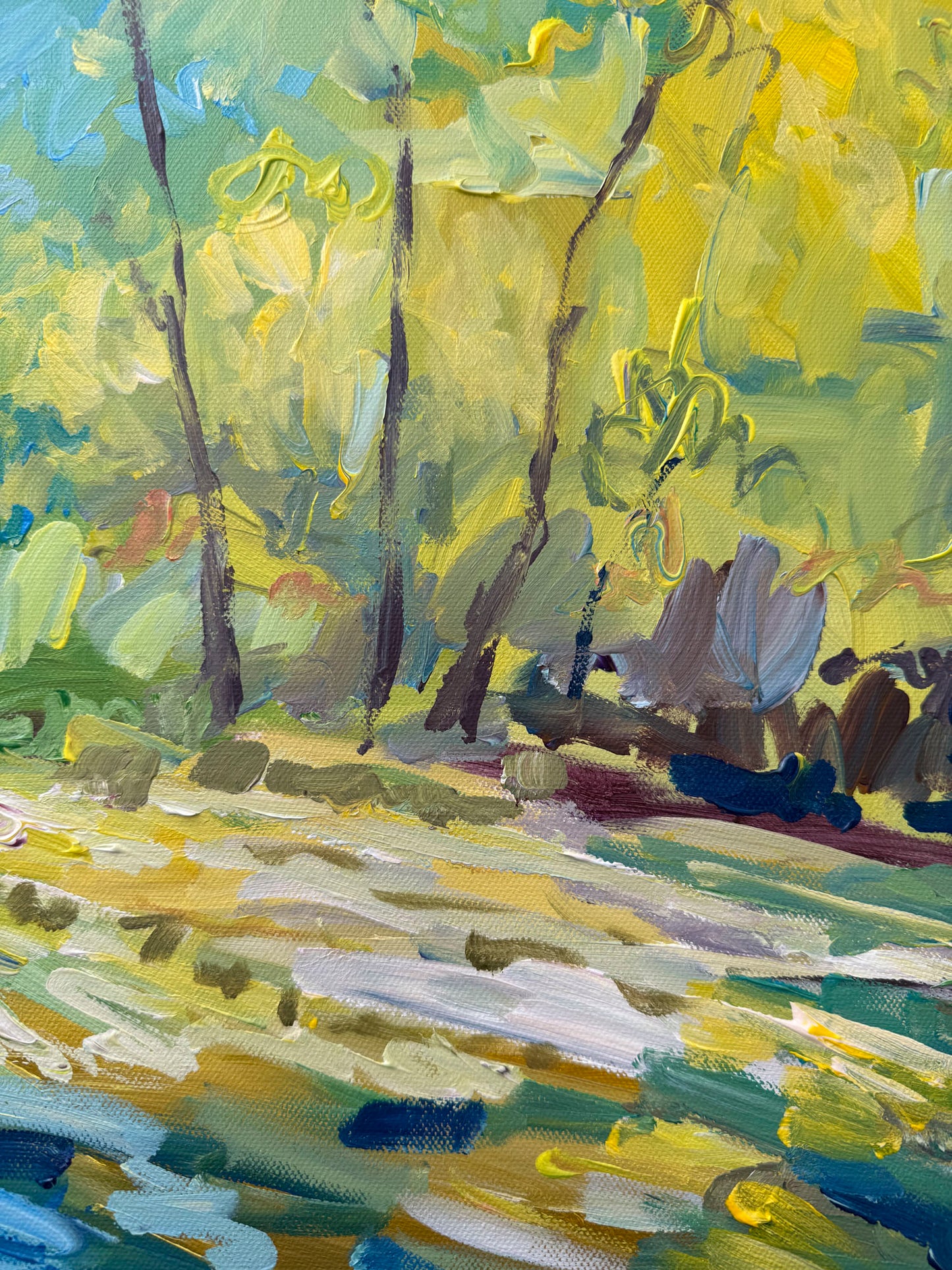 Swept Away - Abstract Landscape Painting - 25x31 inches