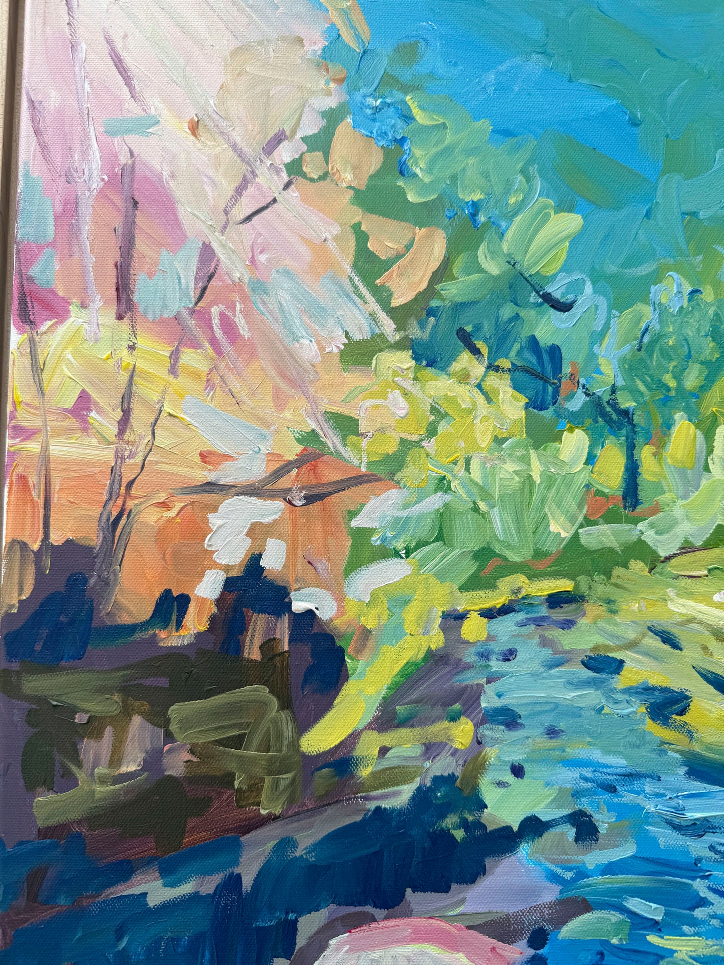 Swept Away - Abstract Landscape Painting - 25x31 inches