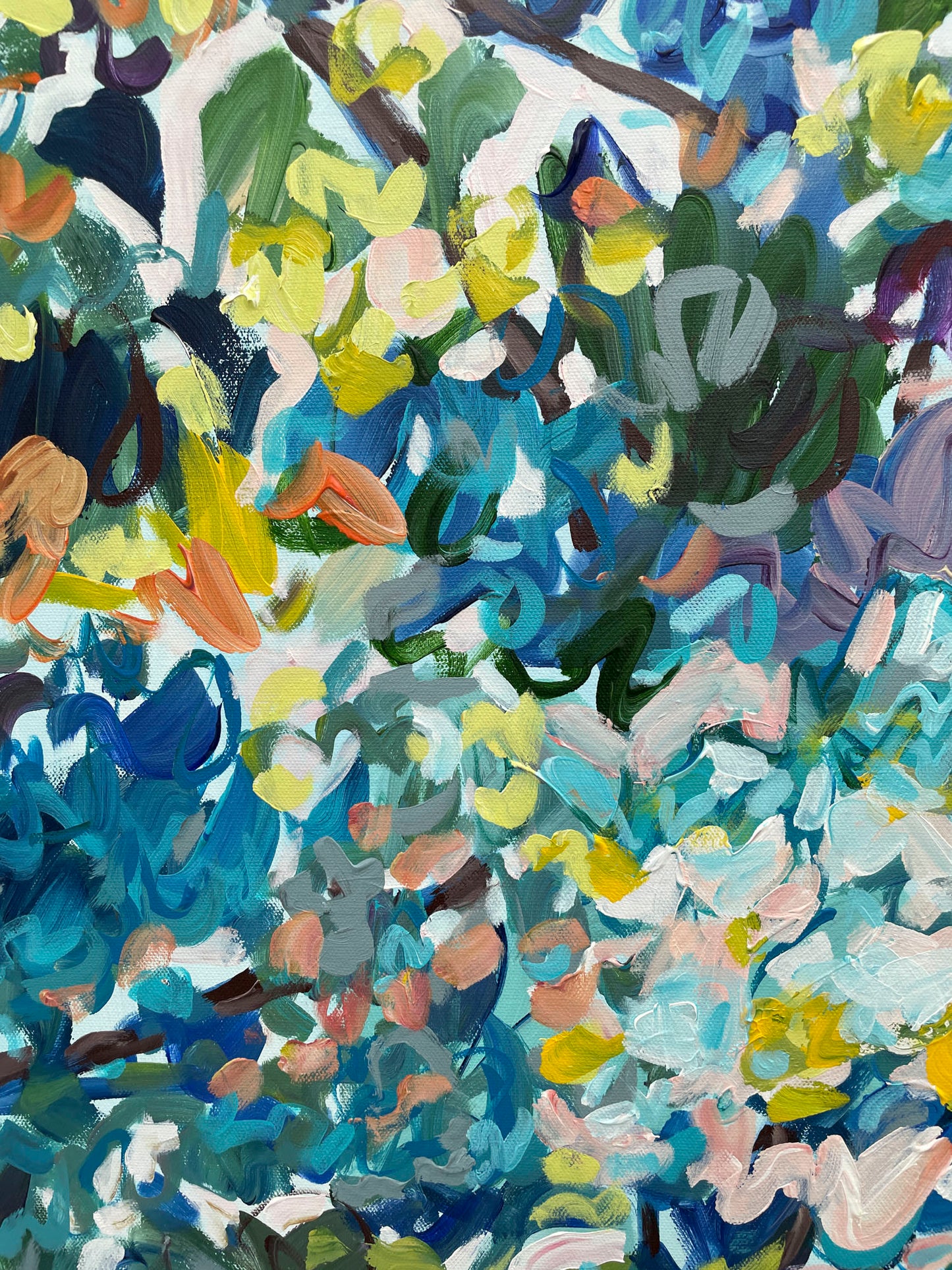 Thriving in Nature - Abstract Painting - 31x41 inches