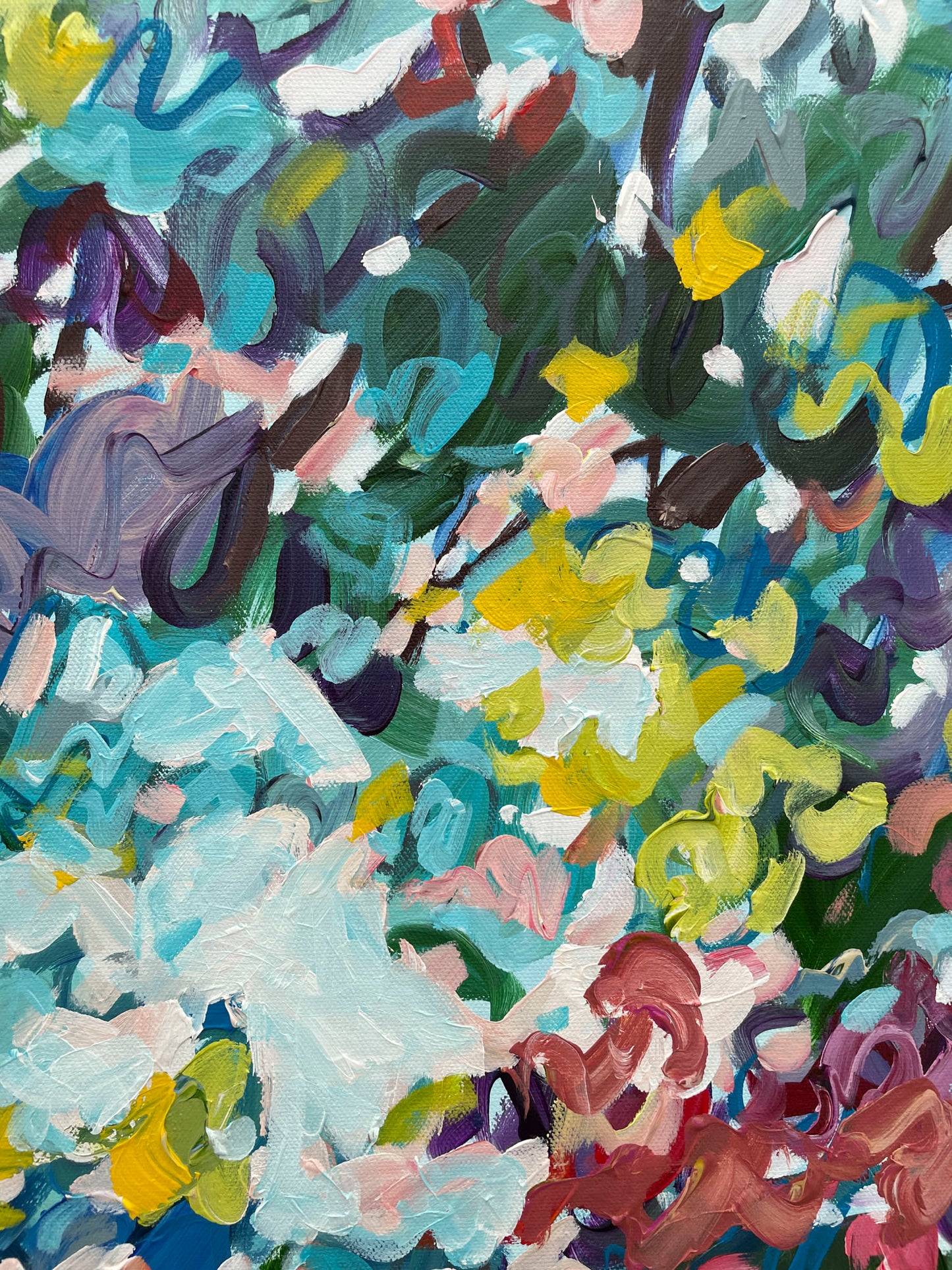 Thriving in Nature - Abstract Painting - 31x41 inches