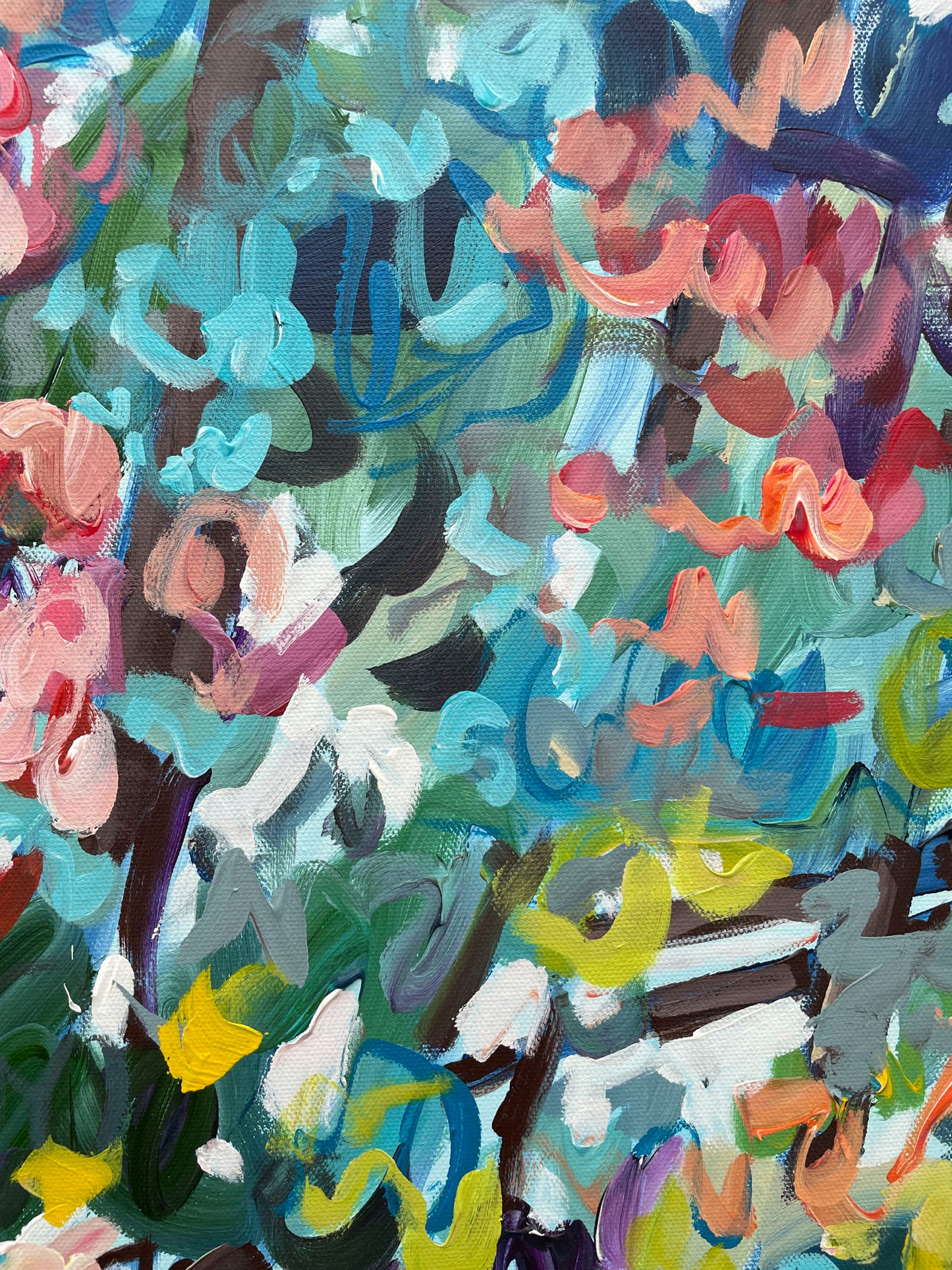 Thriving in Nature - Abstract Painting - 31x41 inches