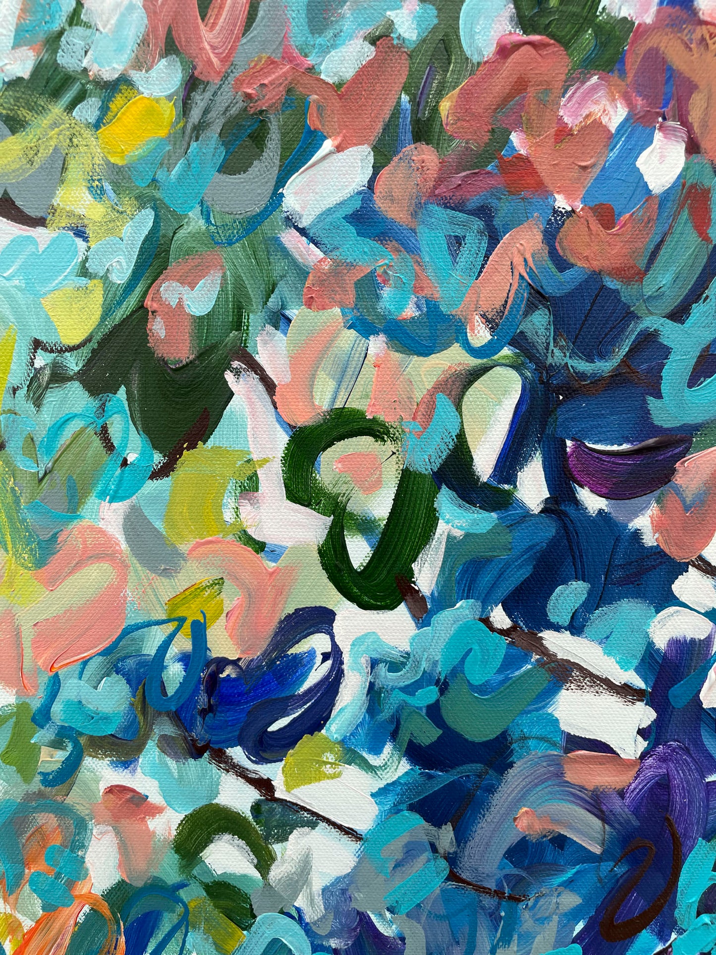 Thriving in Nature - Abstract Painting - 31x41 inches