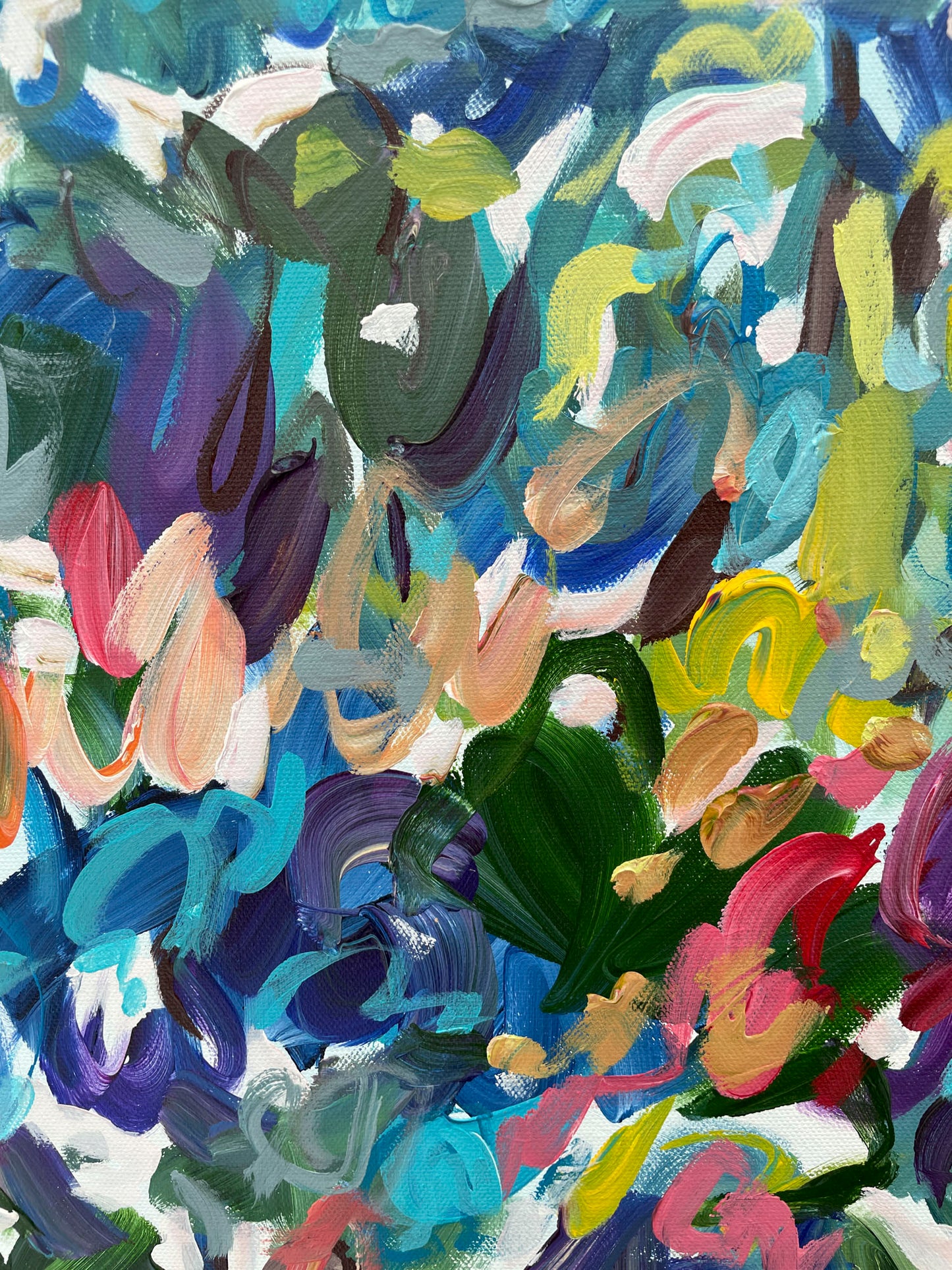 Thriving in Nature - Abstract Painting - 31x41 inches