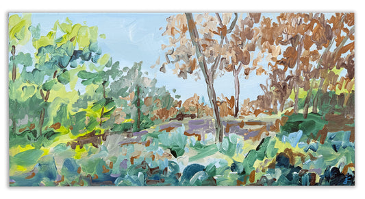 Untamed Nature - Abstract Landscape Painting 10x20in