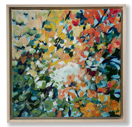 Up Above - Abstract Landscape Painting - 13x13 inches