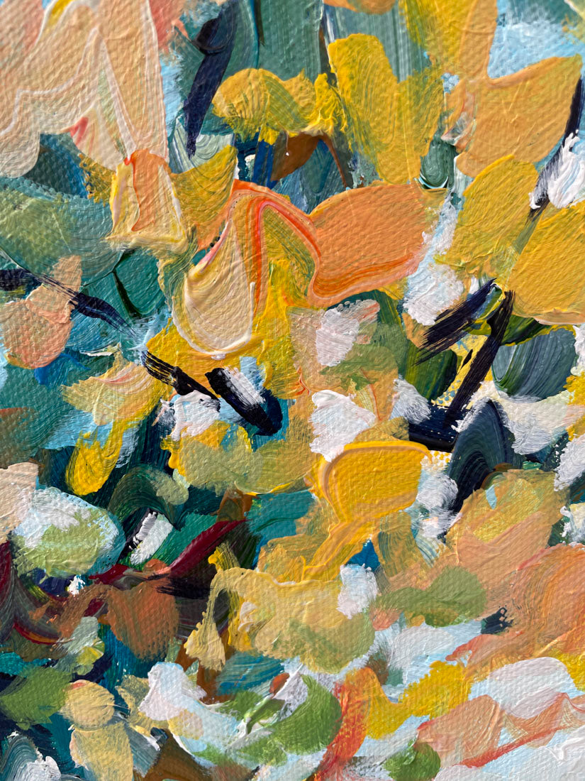 Up Above - Abstract Landscape Painting - 13x13 inches
