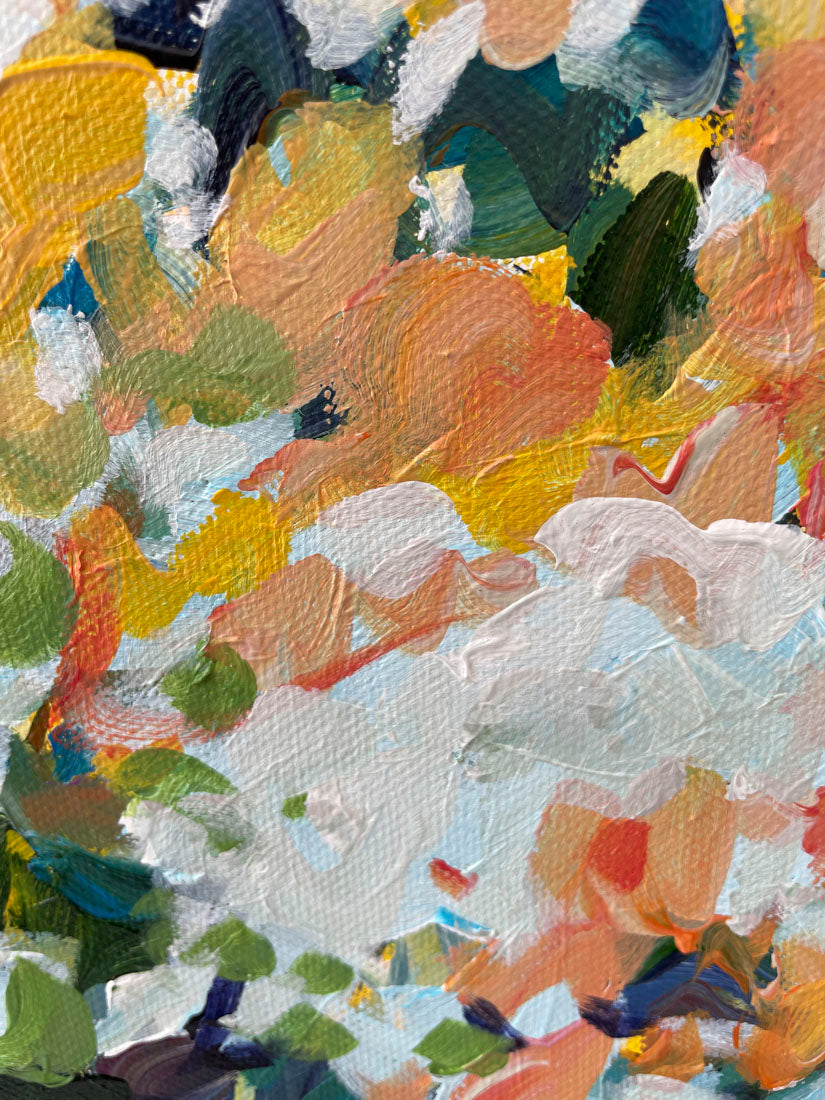 Up Above - Abstract Landscape Painting - 13x13 inches