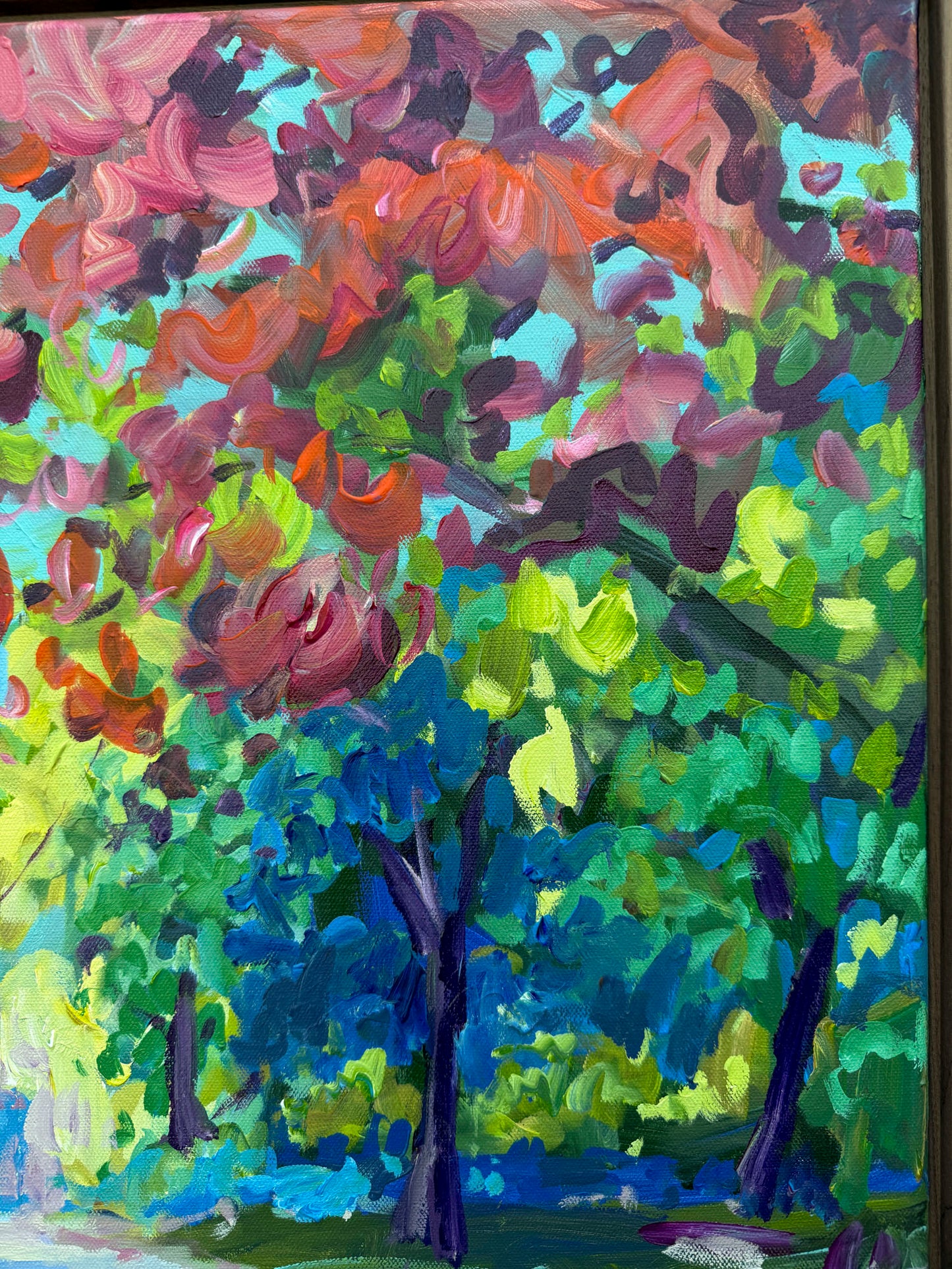 Where the Path Leads - Abstract Landscape Painting - 25x25 inches