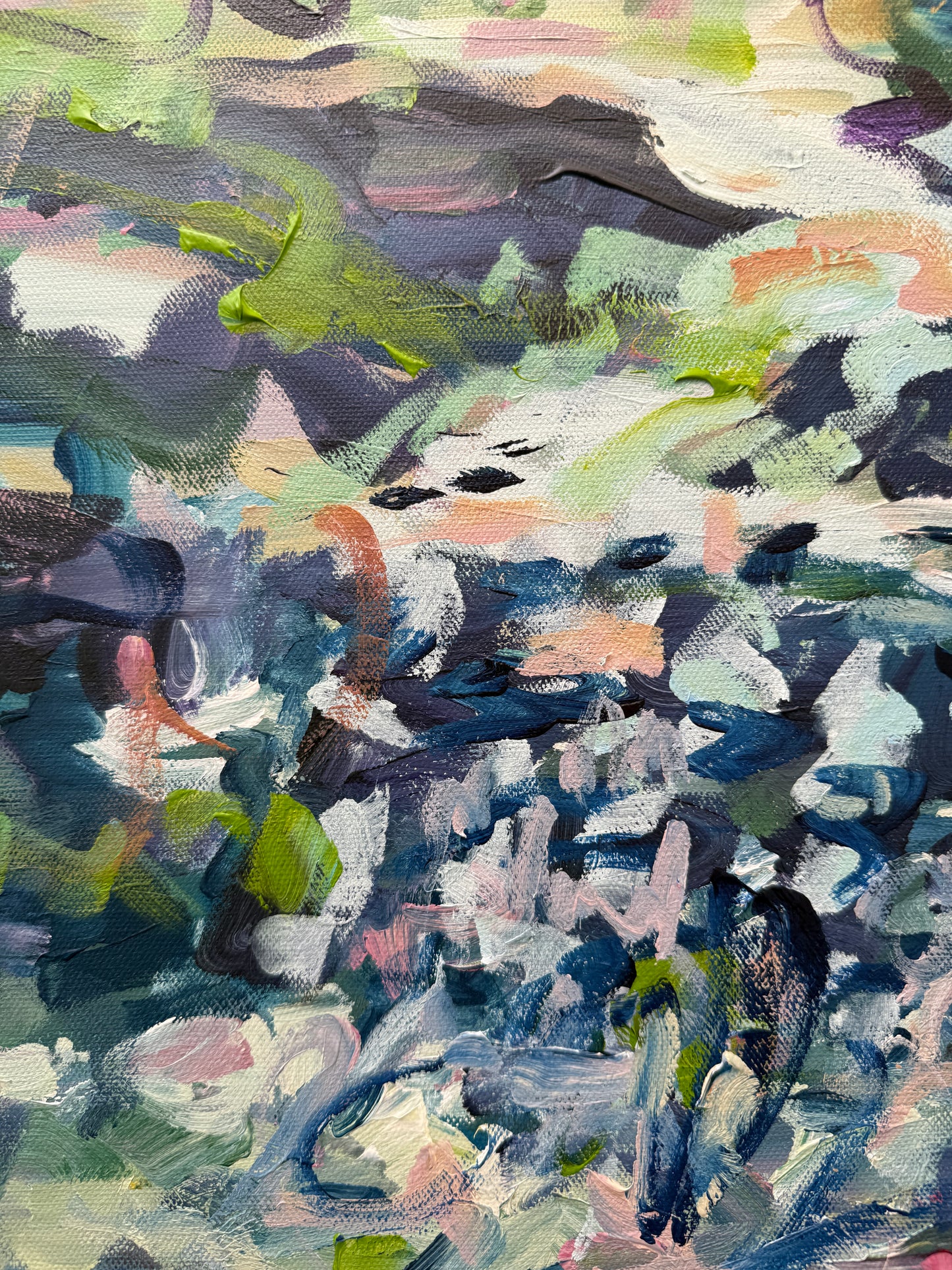Untamed Nature - Abstract Landscape Painting - 25x31 inches