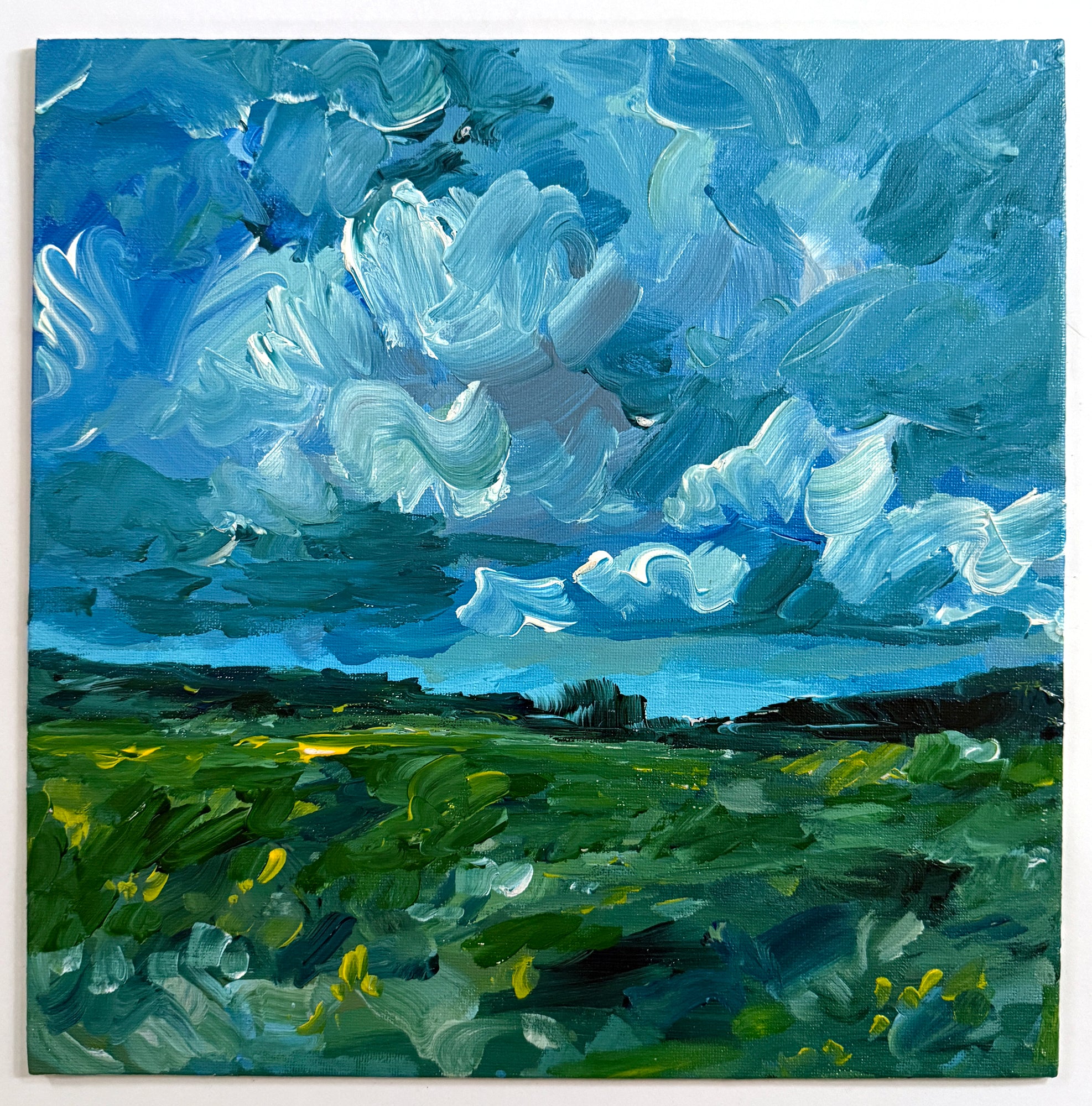 In Panel Turquoise キャンパスアート　LLAC 12x12 Canvas Panel – Jen Florentine