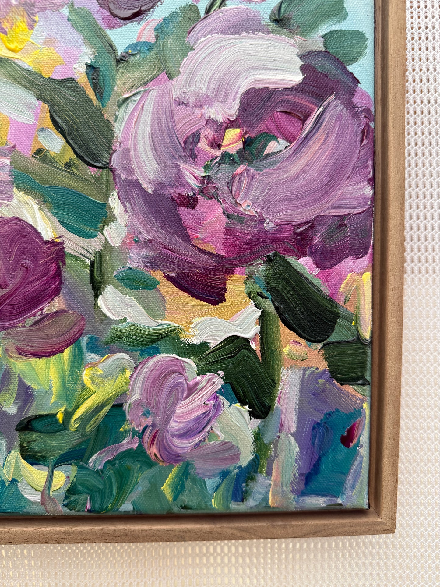Blooming - Abstract Floral Painting - 13x13 inches