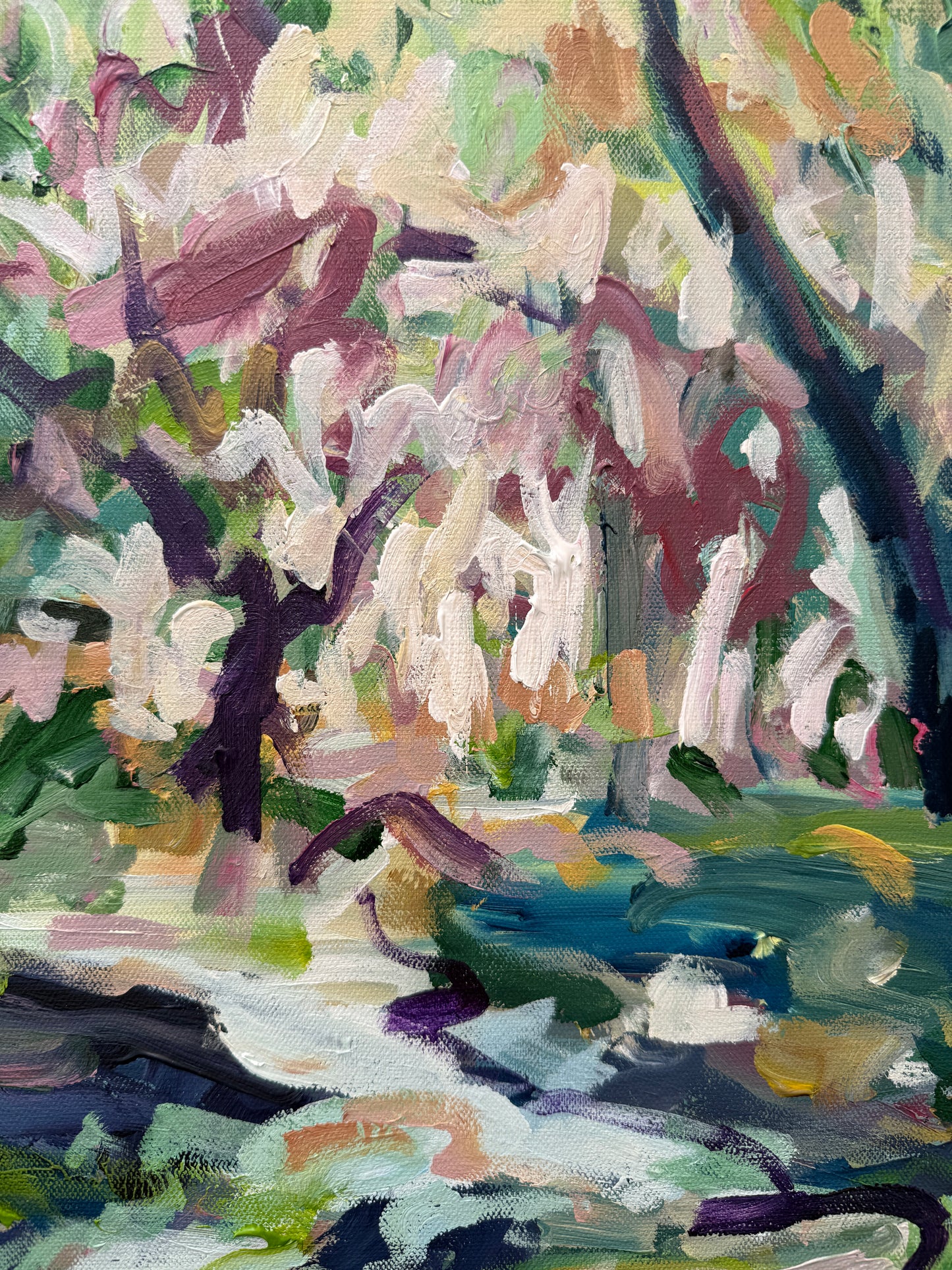 Untamed Nature - Abstract Landscape Painting - 25x31 inches