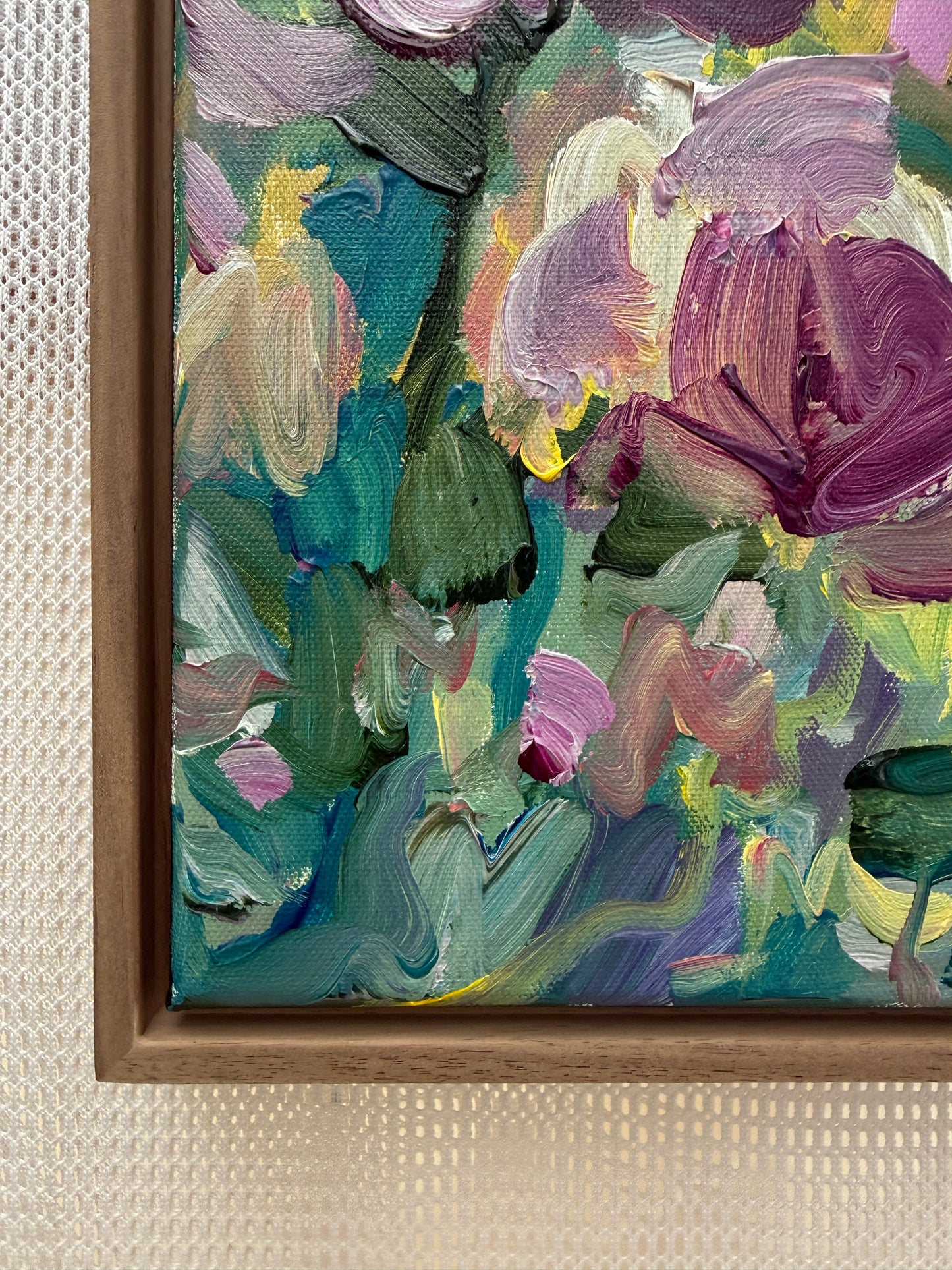 Blooming - Abstract Floral Painting - 13x13 inches