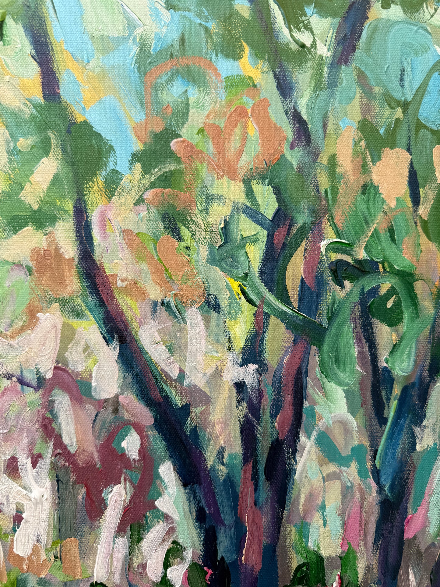 Untamed Nature - Abstract Landscape Painting - 25x31 inches