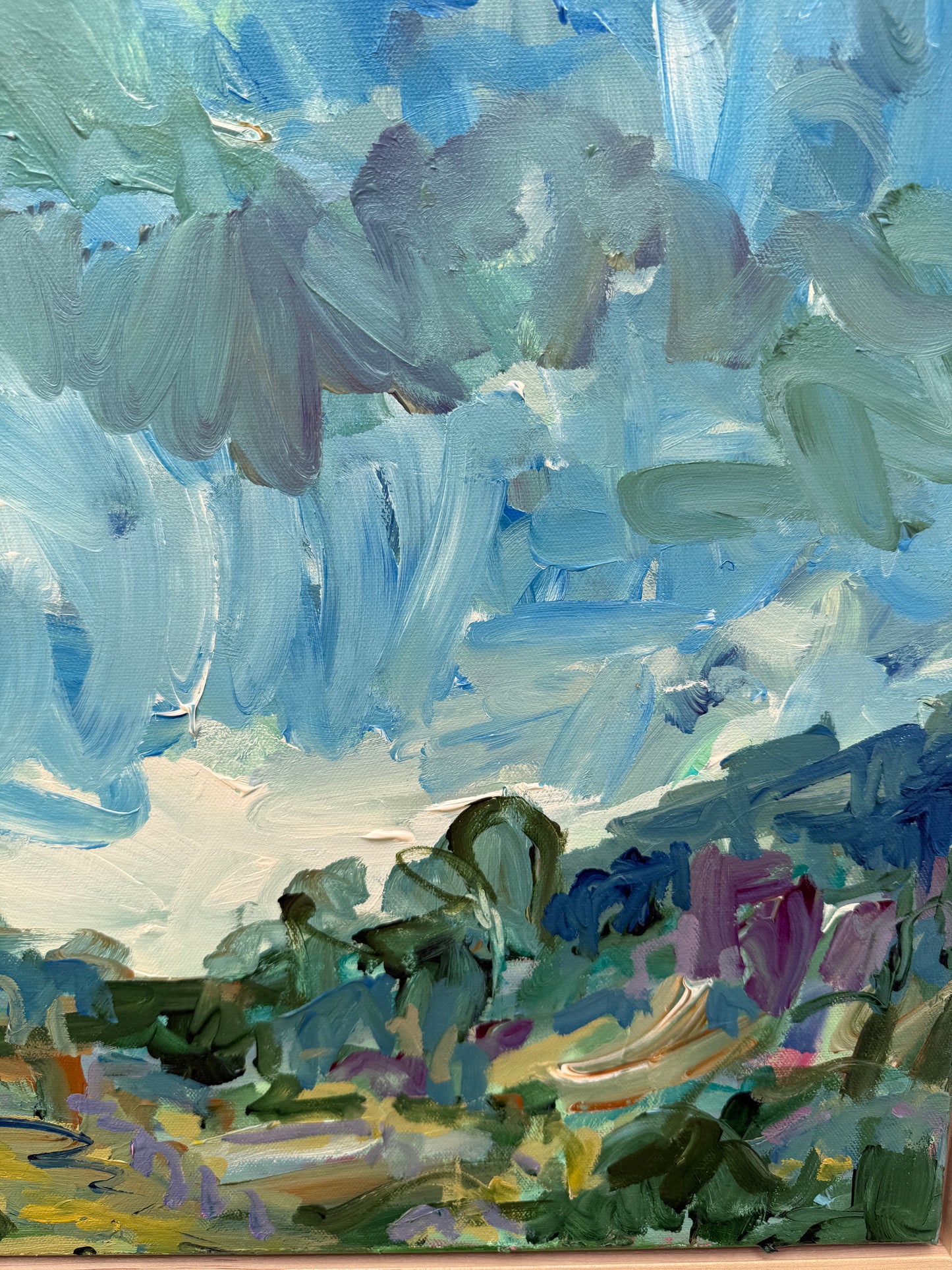 Along The Way- Abstract Landscape Painting - 25x21 inches