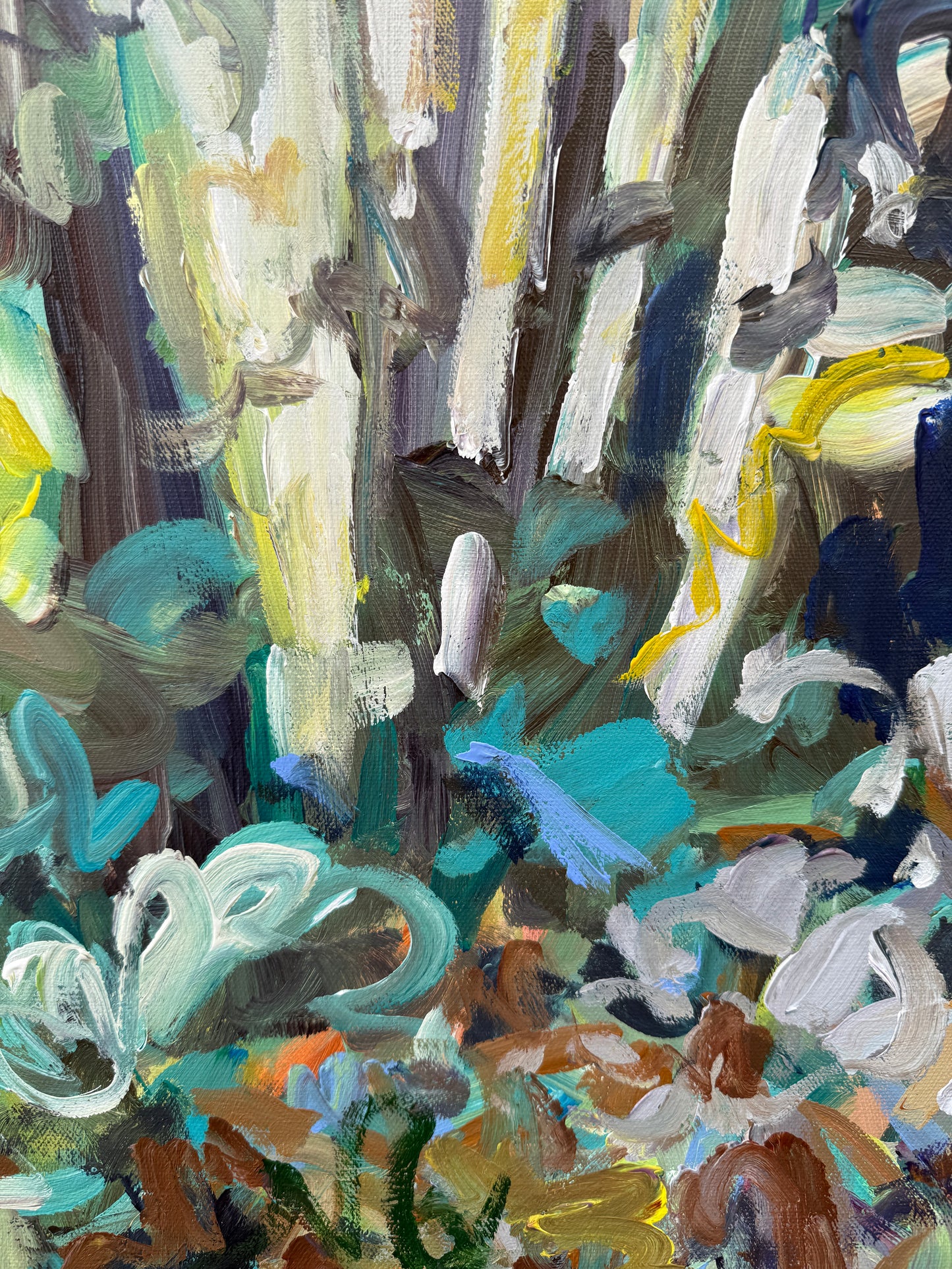 Wild Tranquilty - Abstract Landscape Painting - 31x41 inches