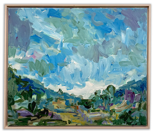 Along The Way- Abstract Landscape Painting - 25x21 inches