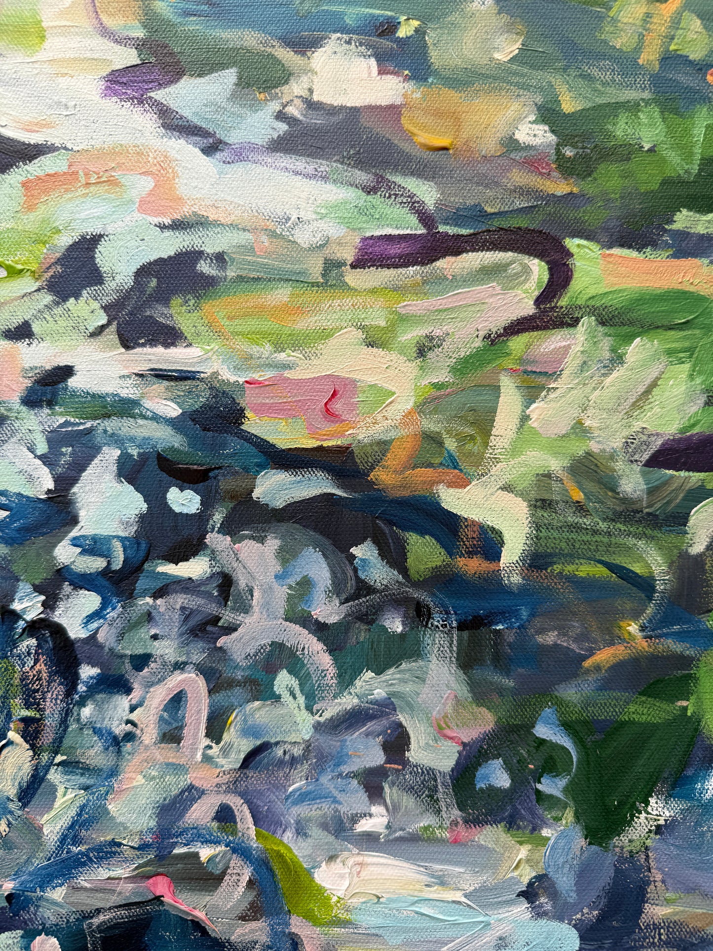 Untamed Nature - Abstract Landscape Painting - 25x31 inches