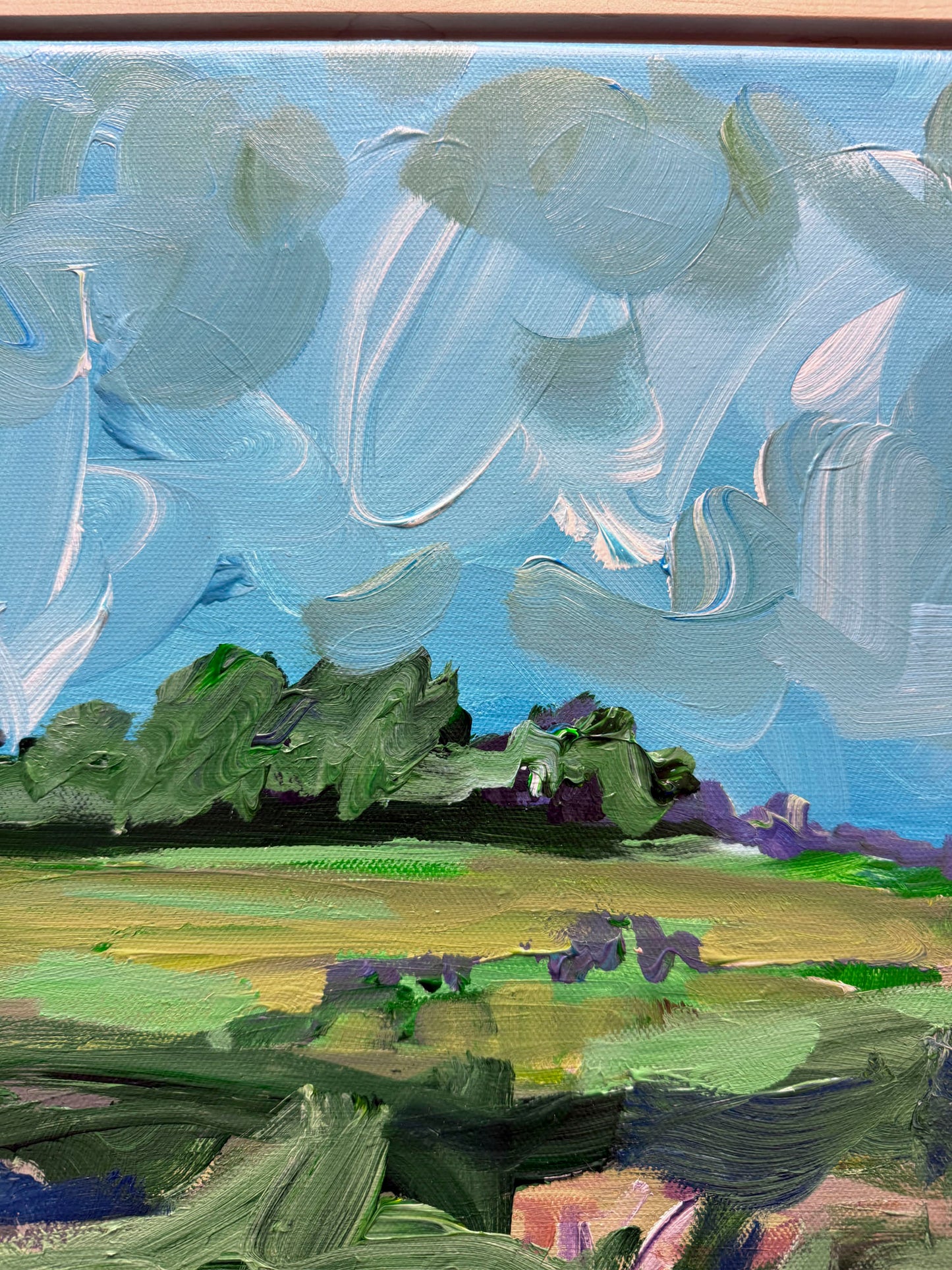 Bend - Abstract Landscape Painting - 25x21 inches)