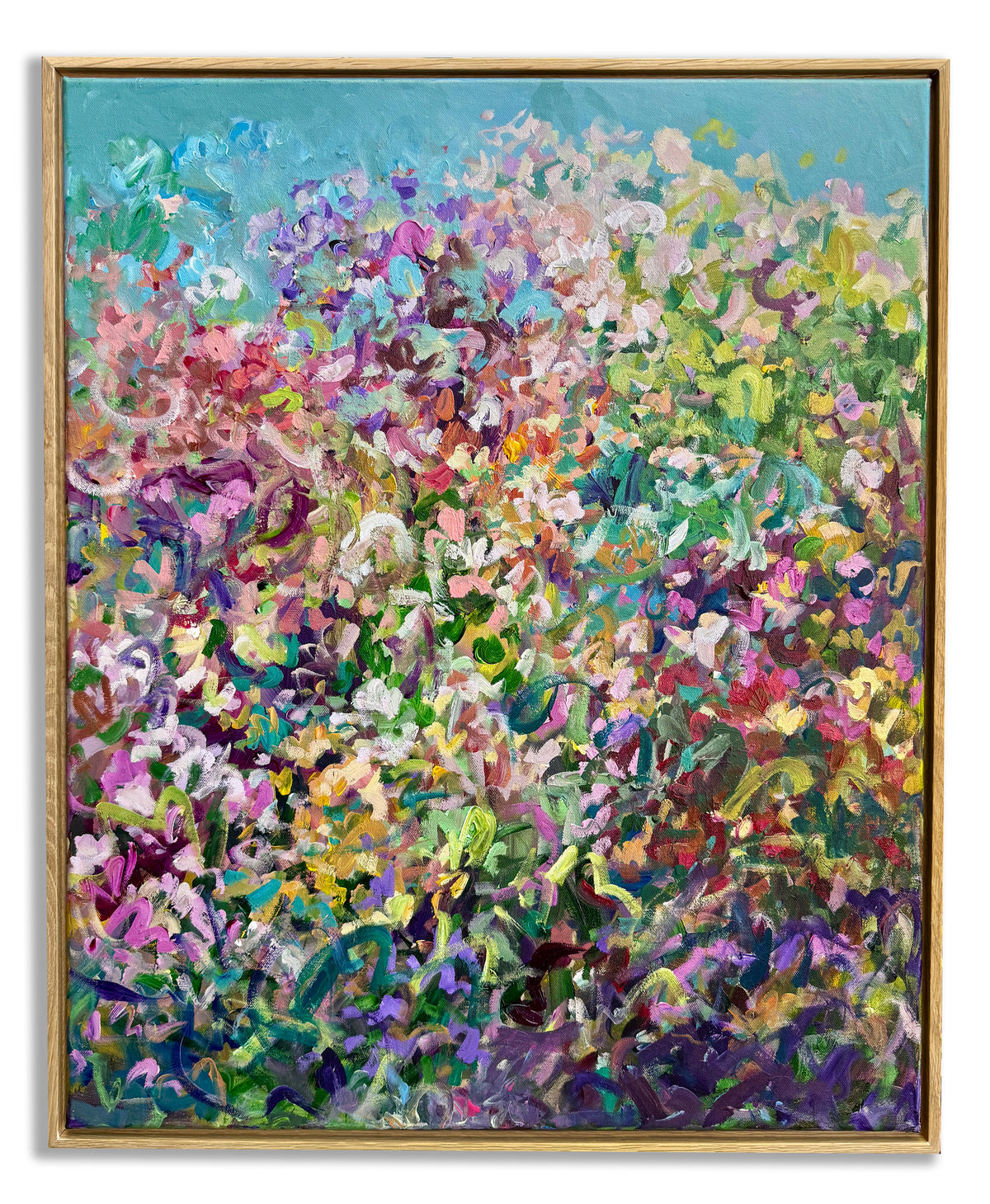 Chasing Color - Abstract Floral Painting - 25x31 inches