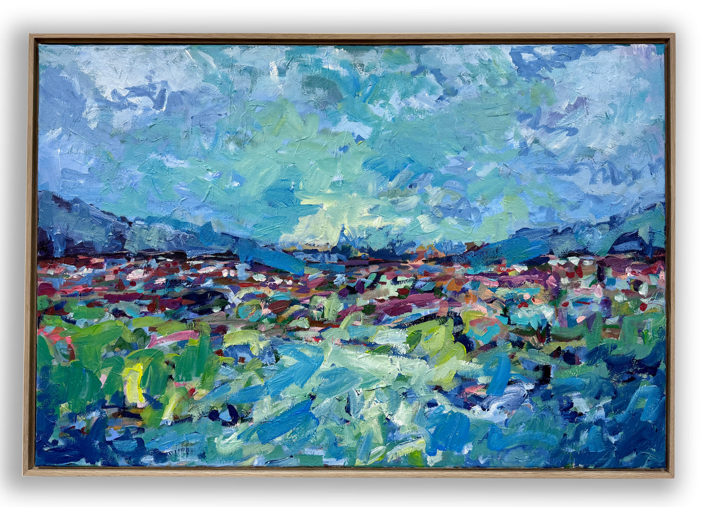 Color In Motion - Abstract Landscape Painting - 37x25 inches