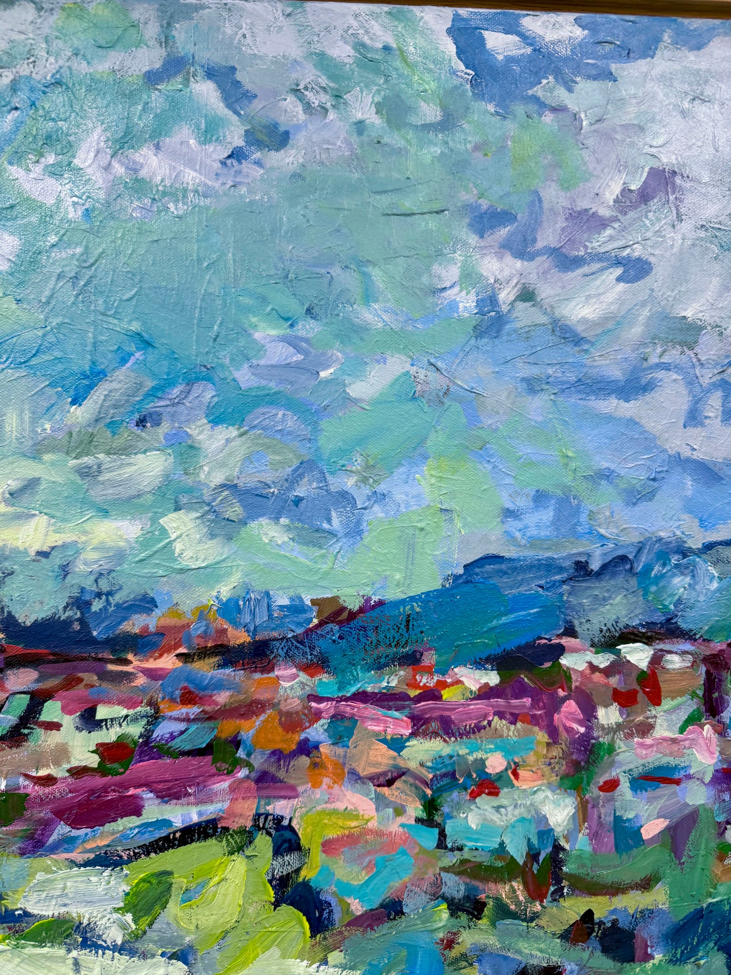 Color In Motion - Abstract Landscape Painting - 37x25 inches