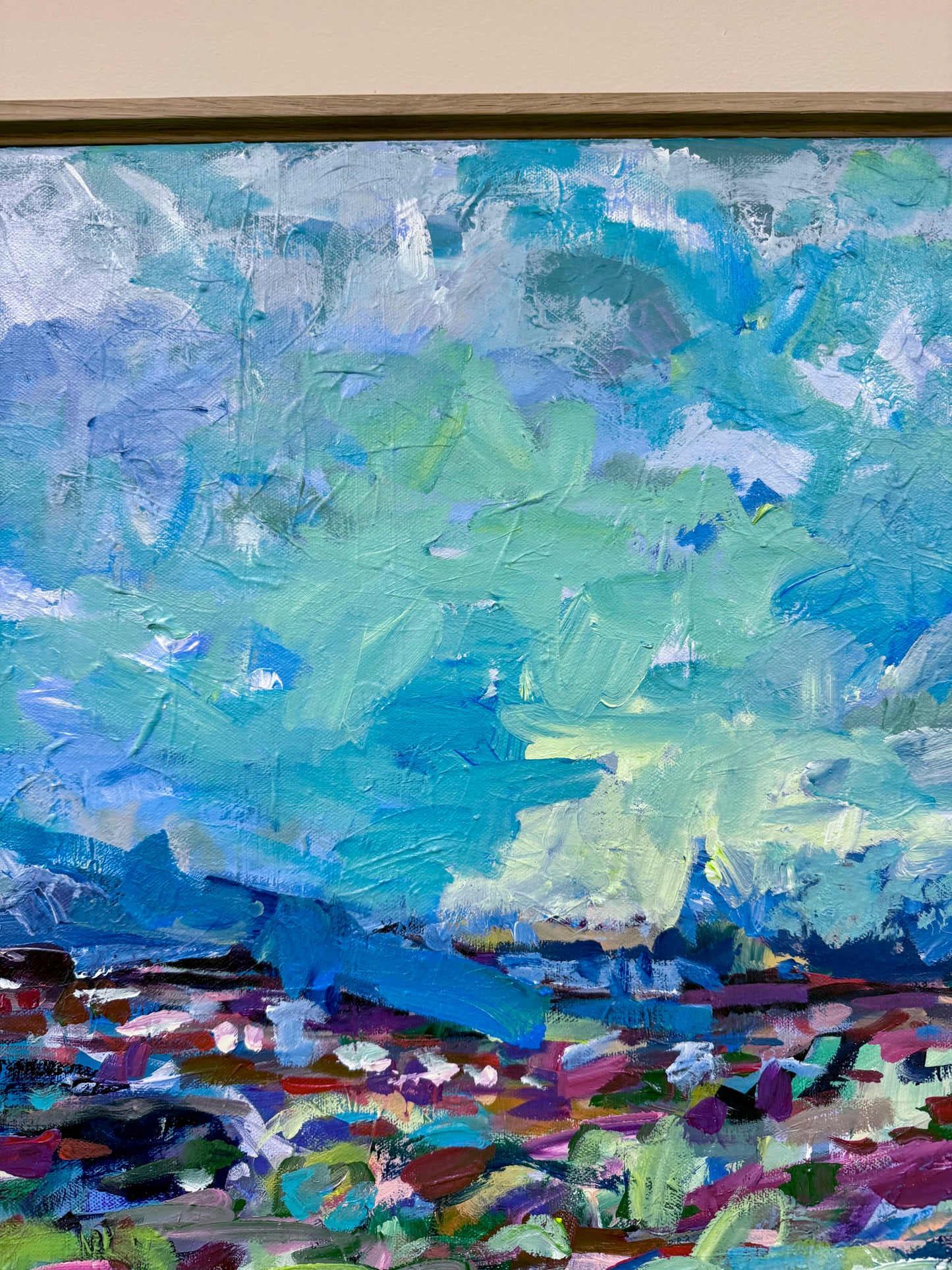 Color In Motion - Abstract Landscape Painting - 37x25 inches