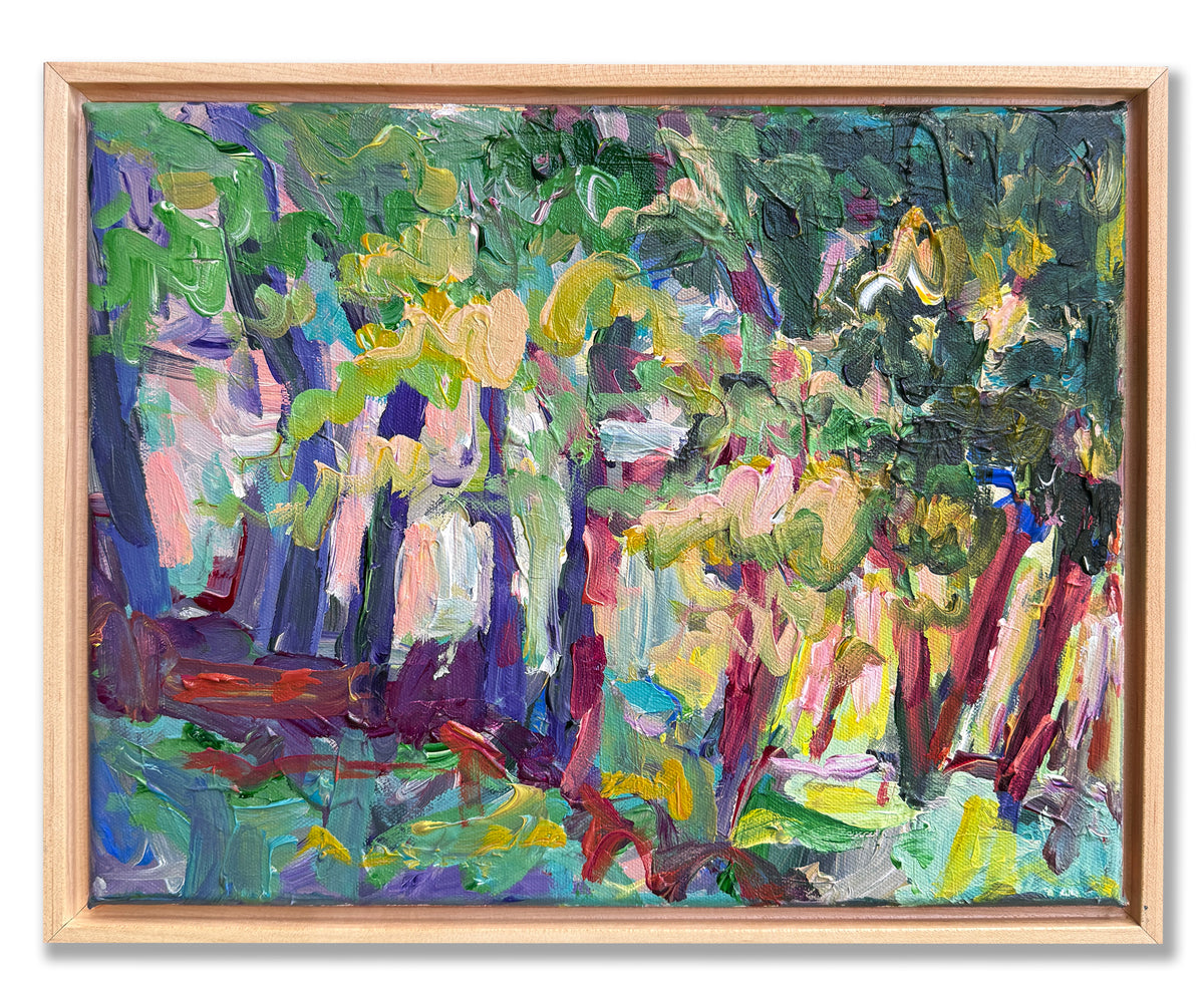 Colorful Light- Abstract Landscape Painting - 15x12 inches