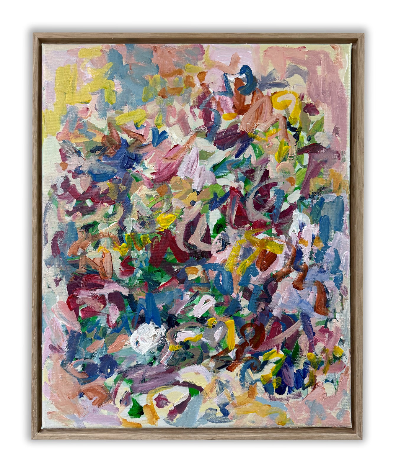 Current - Abstract Floral Painting - 17x21 inches