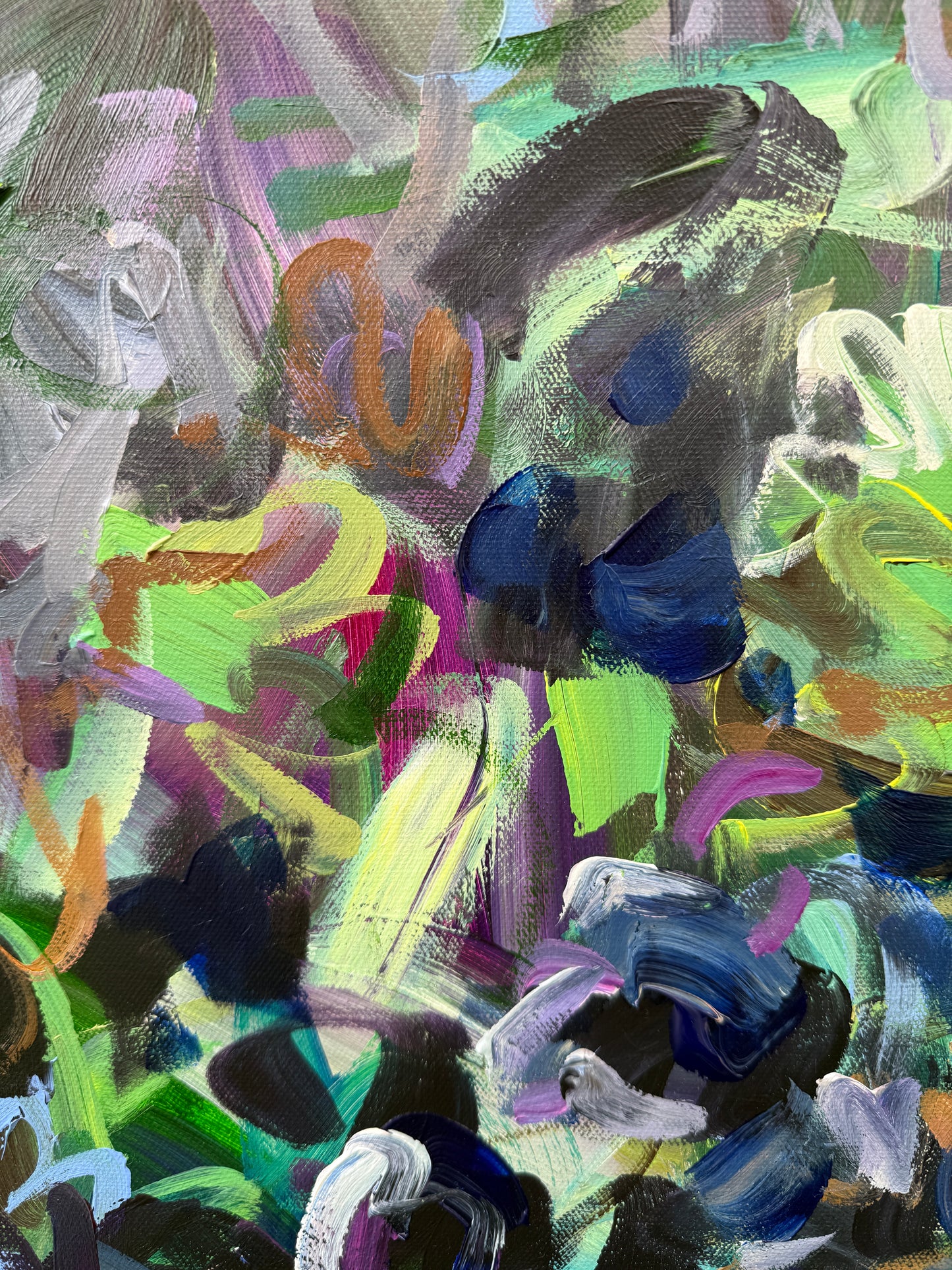 Wild Tranquilty - Abstract Landscape Painting - 31x41 inches