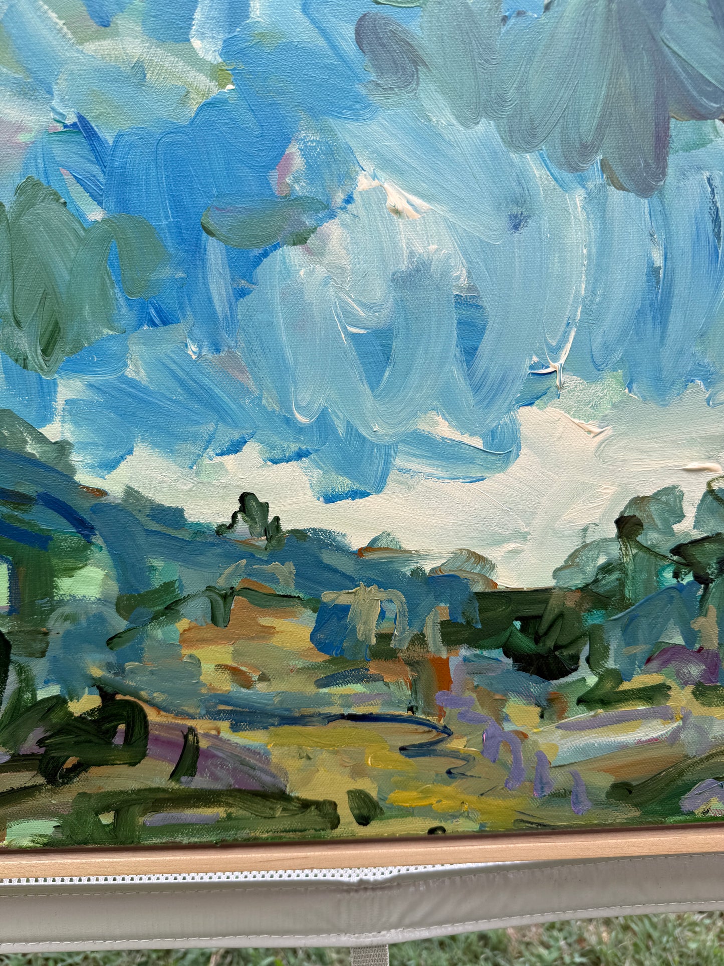 Along The Way- Abstract Landscape Painting - 25x21 inches