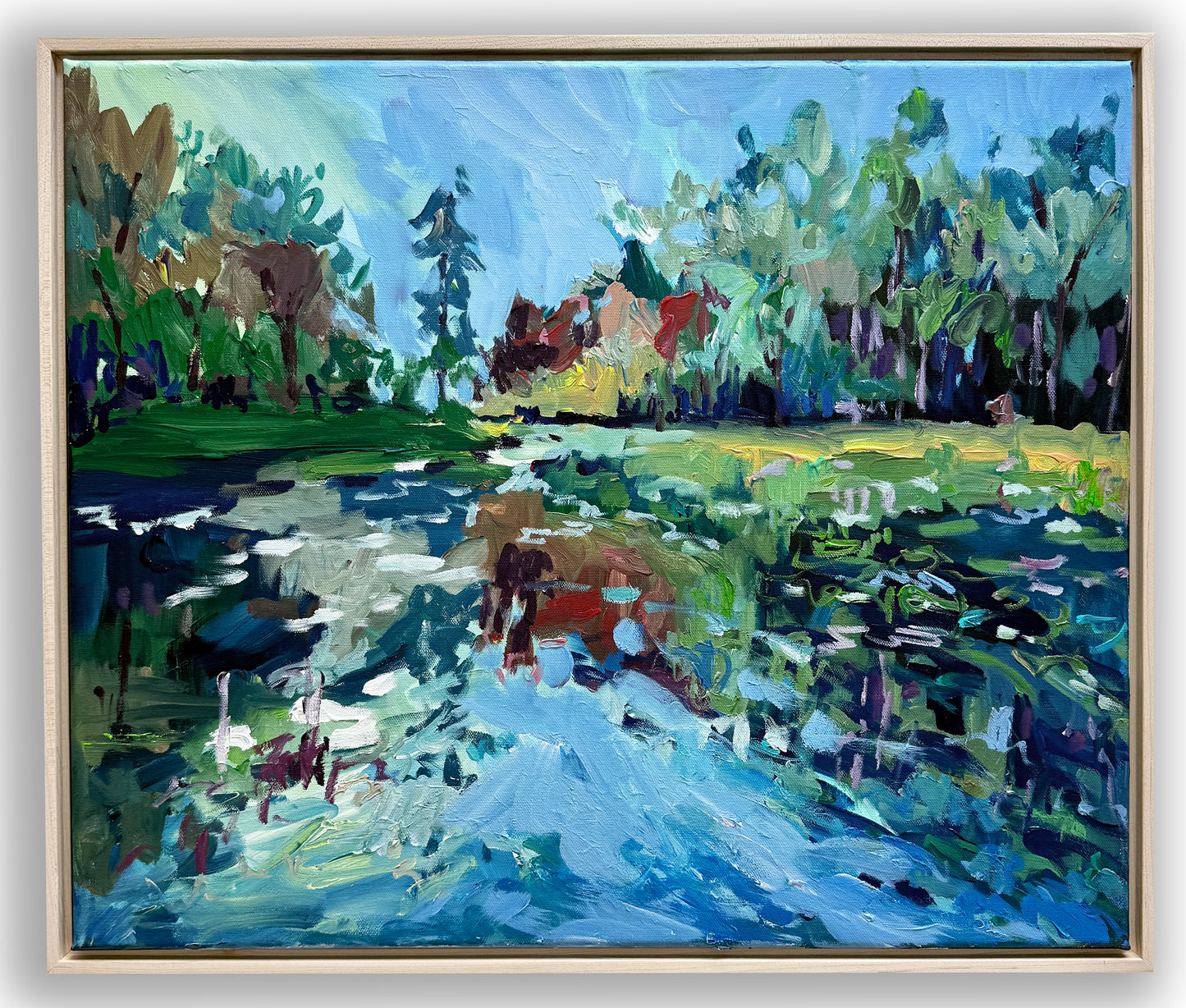 Flow State - Abstract Landscape Painting - 25x21 inches