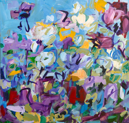 "Free Flowing" Abstract Floral Art Print