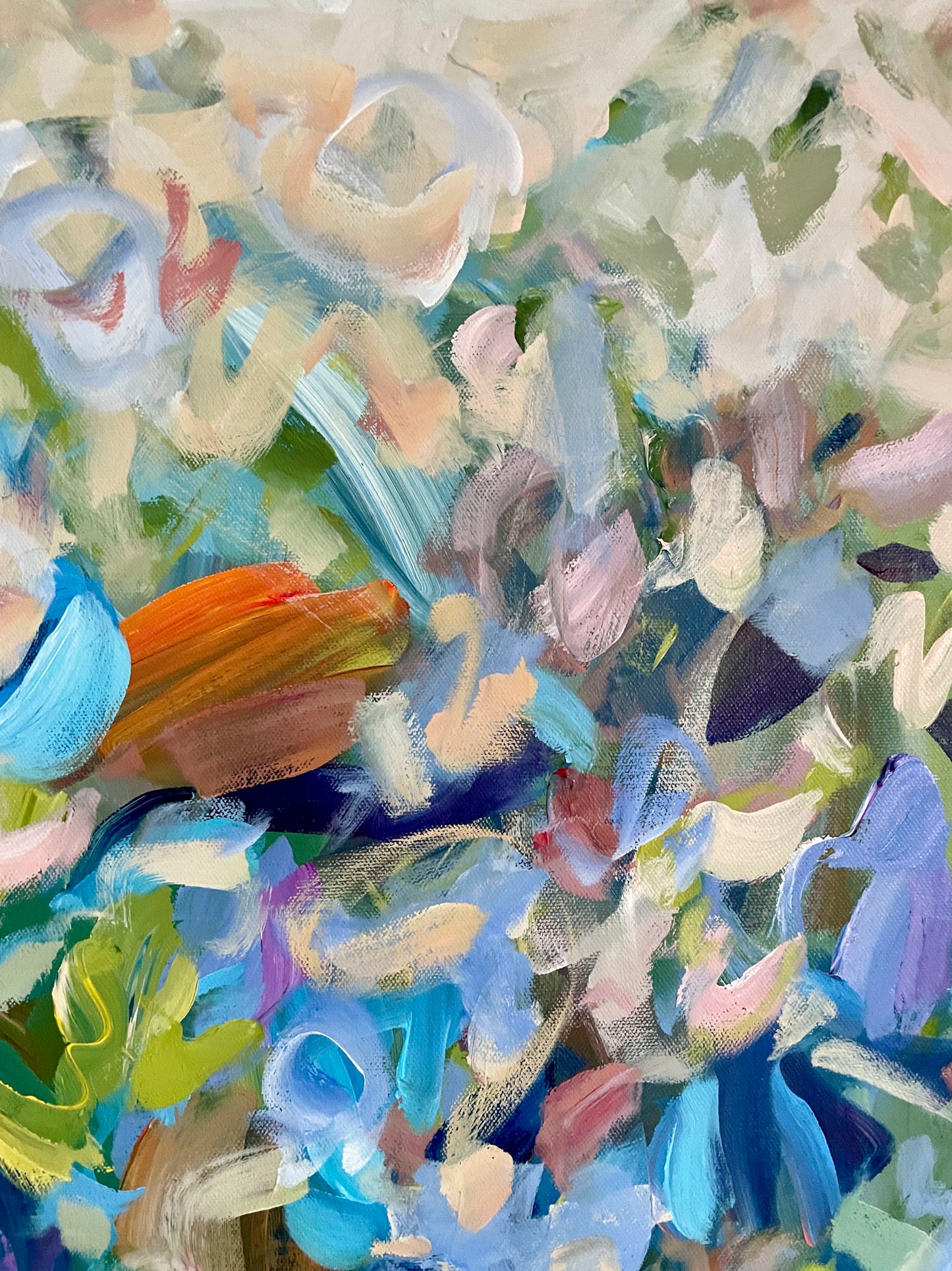 Garden Dreams - Abstract Painting - 25x31 inches