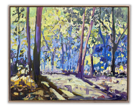 Golden Hour - Abstract Landscape Painting - 31x25 inches