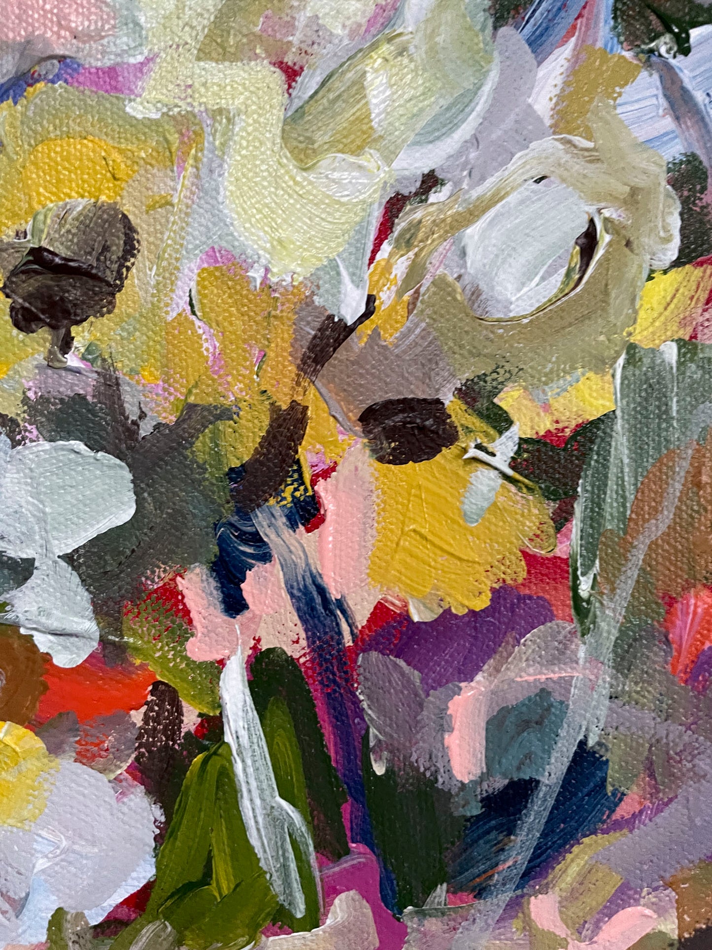 Growth - Abstract Floral Painting 10x10in