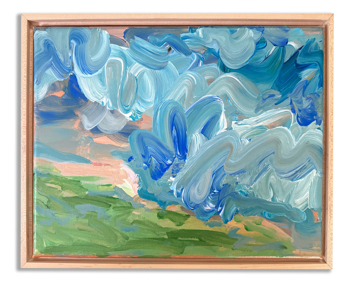 High Sky - Abstract Landscape Painting - 15x12 inches