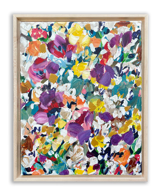 Dreaming of Flowers - Abstract Floral Painting - 12x15in