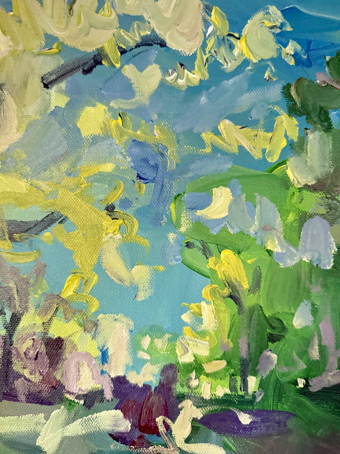 Reflections on a Day - Abstract Landscape Painting - 20x20 inches