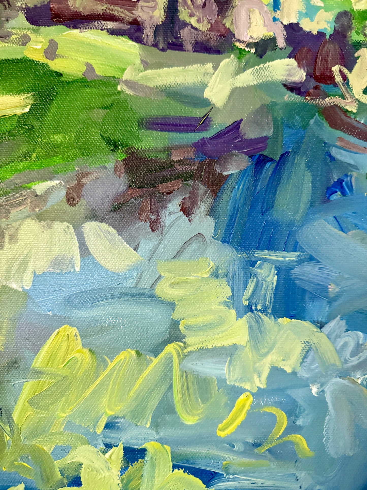 Reflections on a Day - Abstract Landscape Painting - 20x20 inches