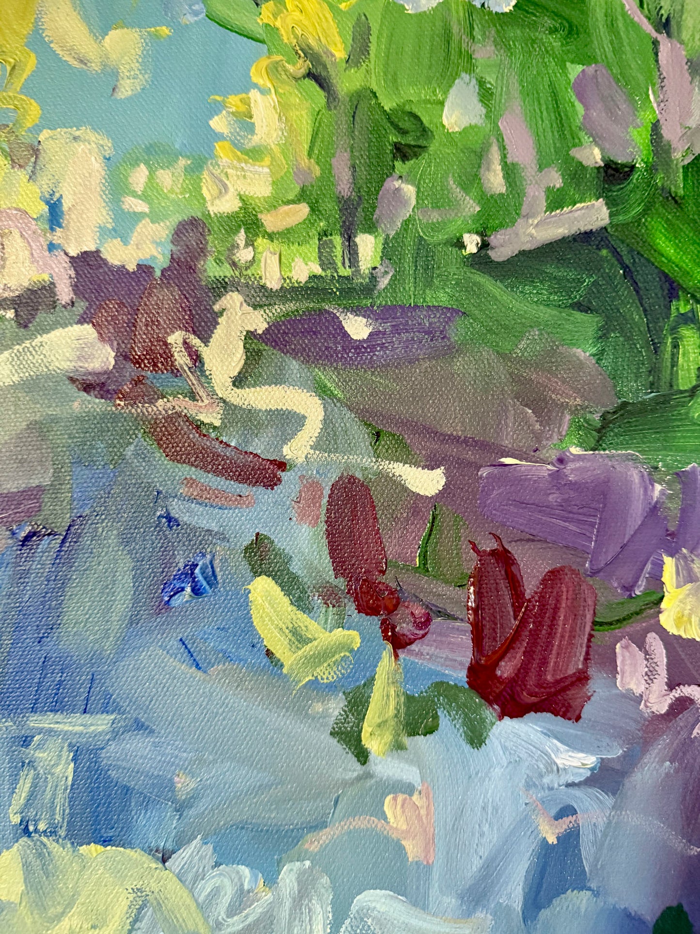 Reflections on a Day - Abstract Landscape Painting - 20x20 inches