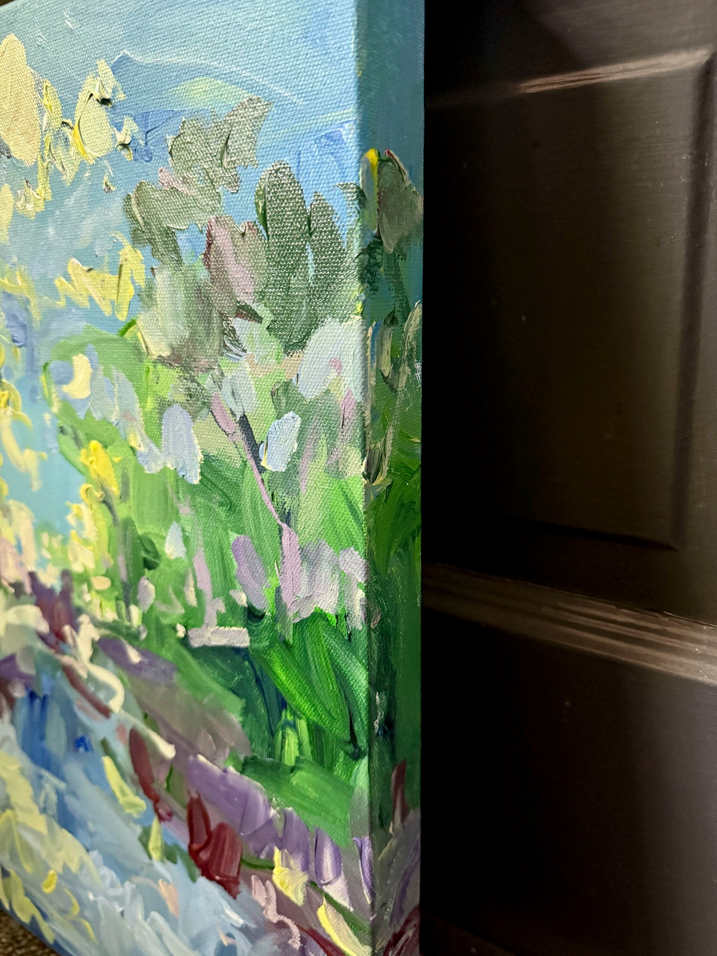 Reflections on a Day - Abstract Landscape Painting - 20x20 inches