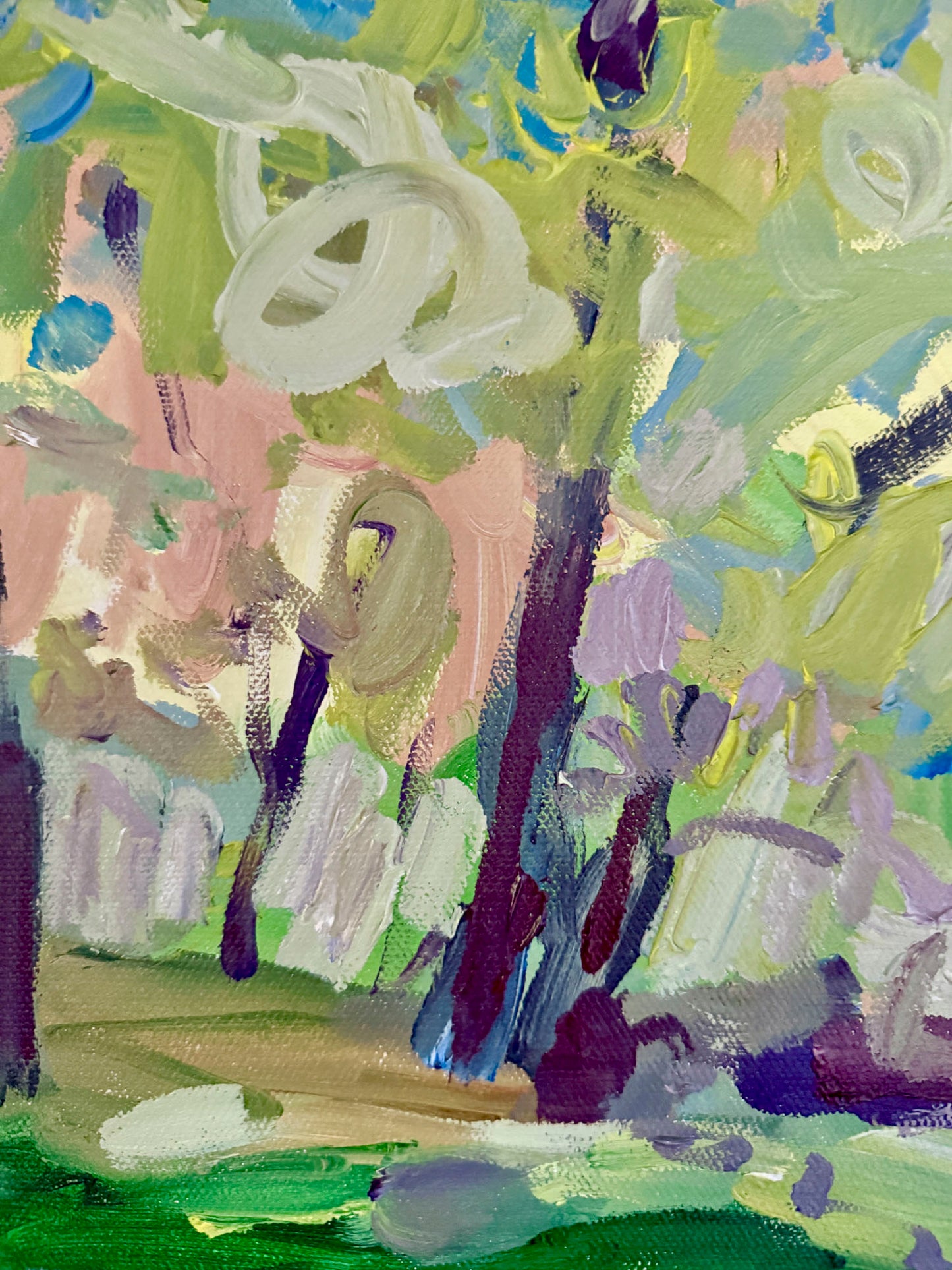 Reflections on a Day - Abstract Landscape Painting - 20x20 inches