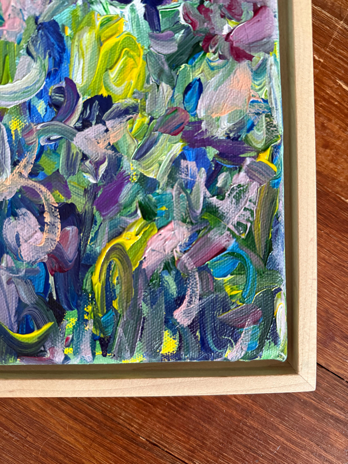 Morning Garden - Abstract Floral Painting - 9x12 inches