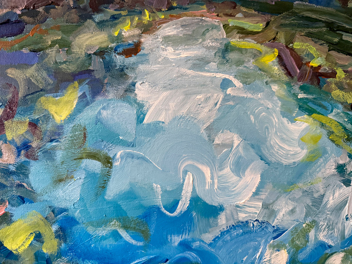 Wide Open - Abstract Landscape Painting - 31x25 inches