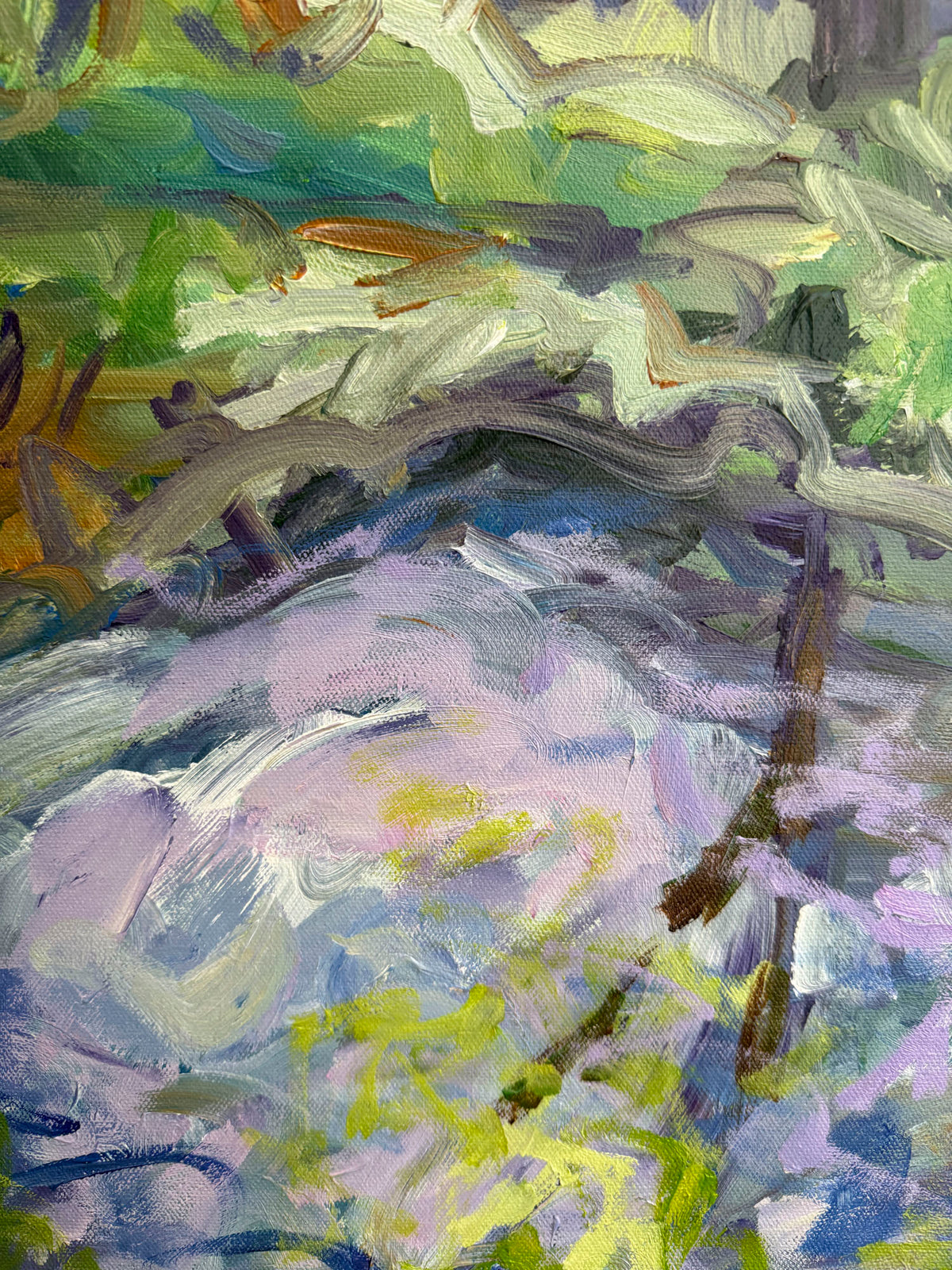 Sweet Water- Abstract Landscape Painting - 25x31 inches
