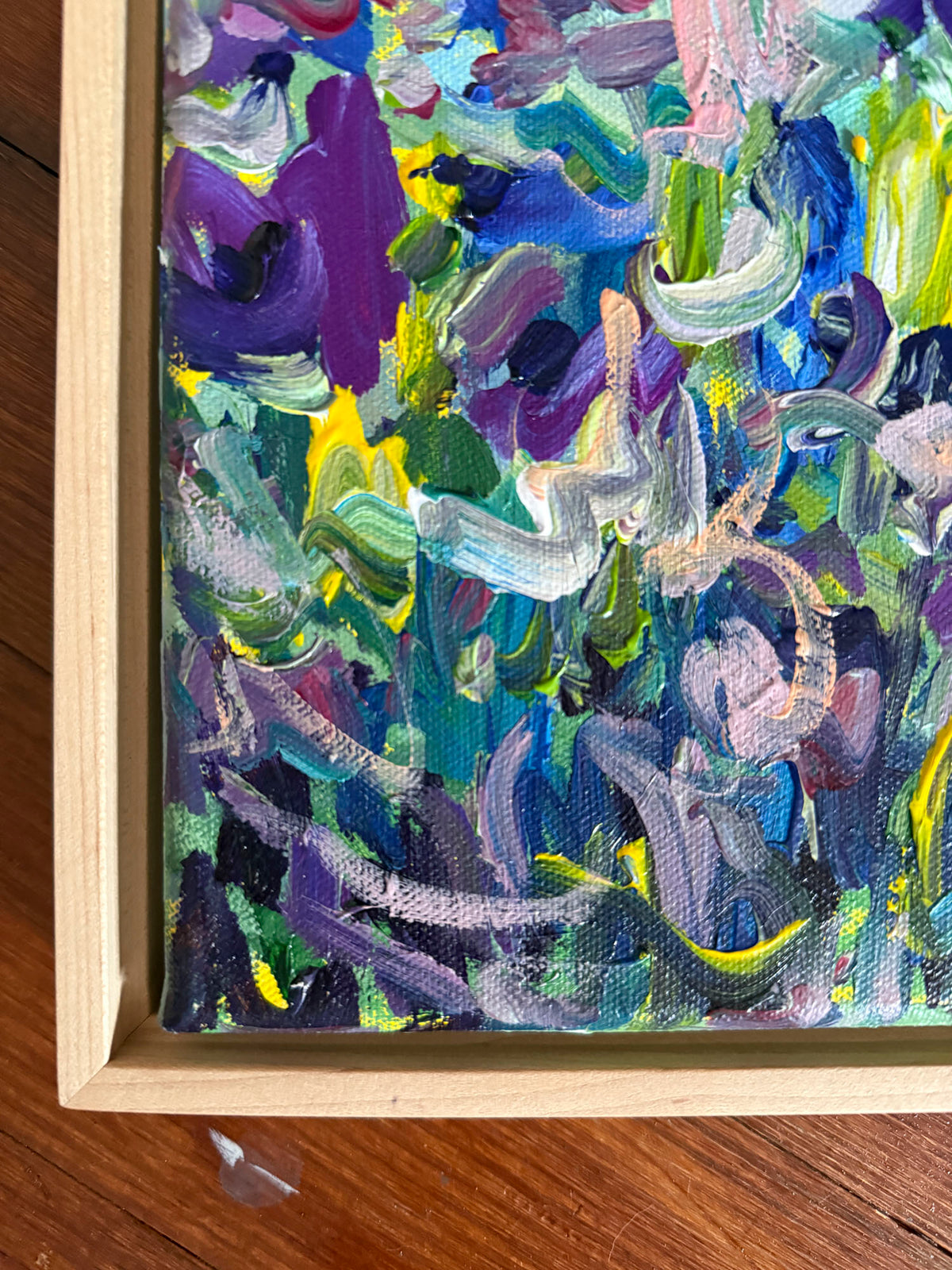 Morning Garden - Abstract Floral Painting - 9x12 inches