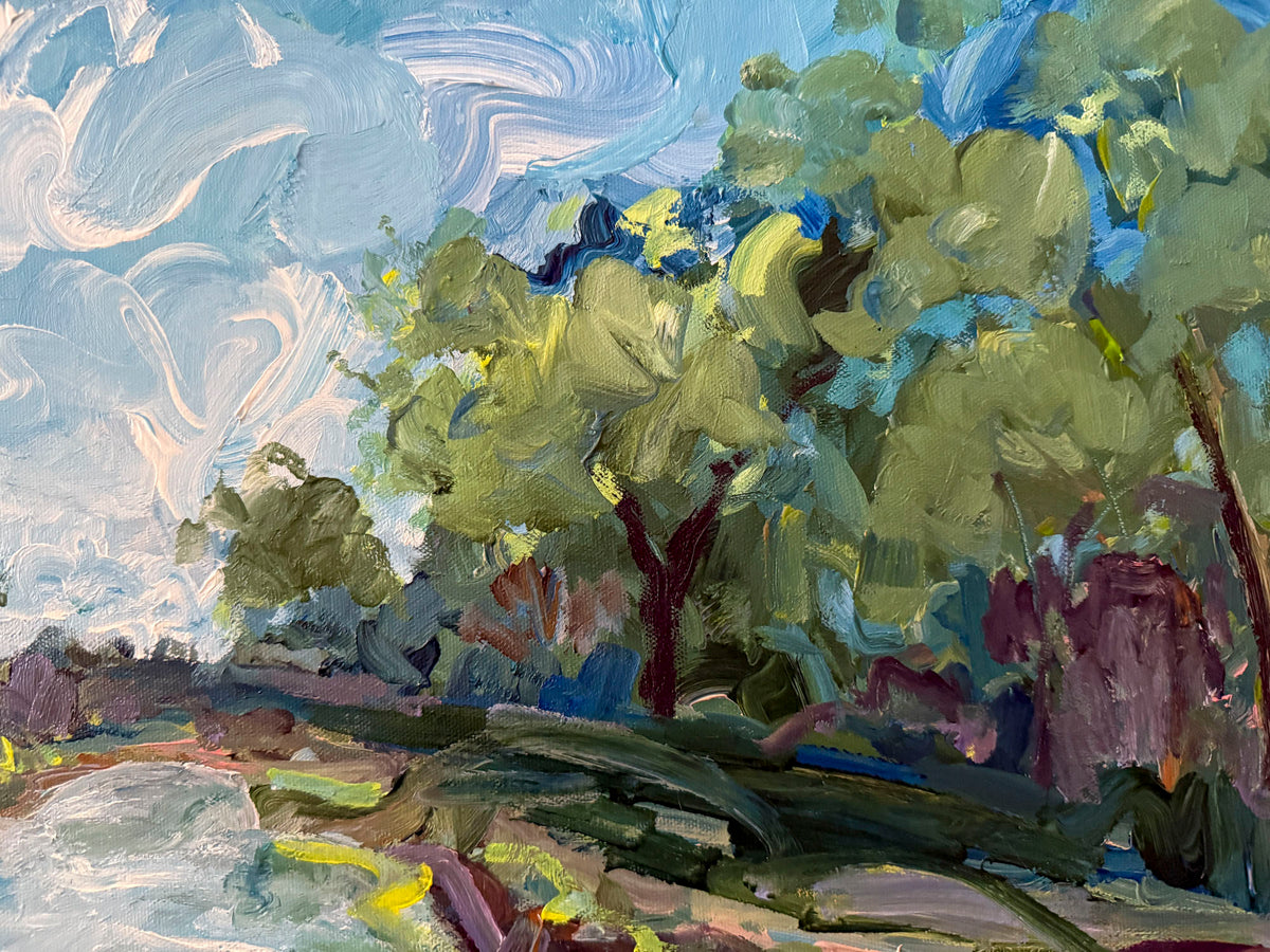 Wide Open - Abstract Landscape Painting - 31x25 inches